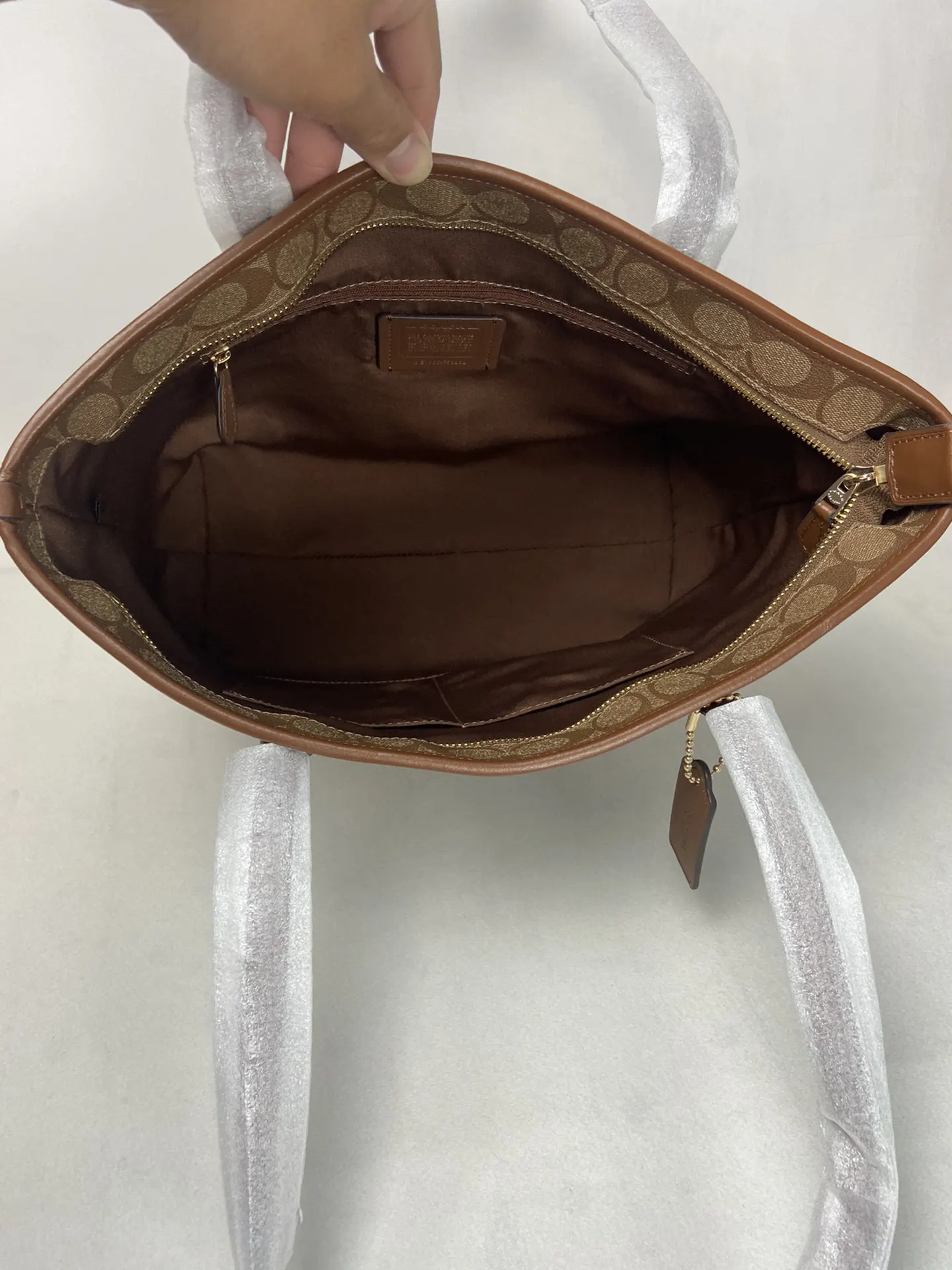 Monogram Tote Bag Leather