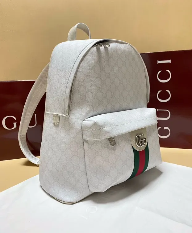Gucci 白色 Ophidia雙肩包 尺寸 实用雙肩款