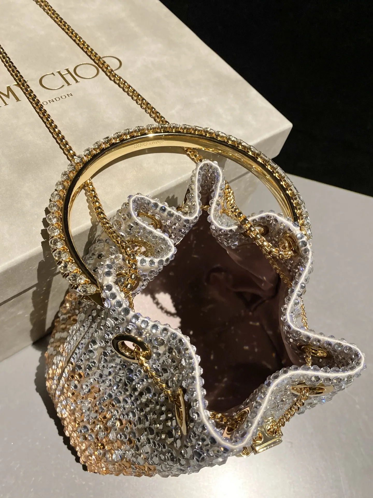 JIMMY CHOO BON BON系列标志款手提包 鏈條包 精致鏈條款