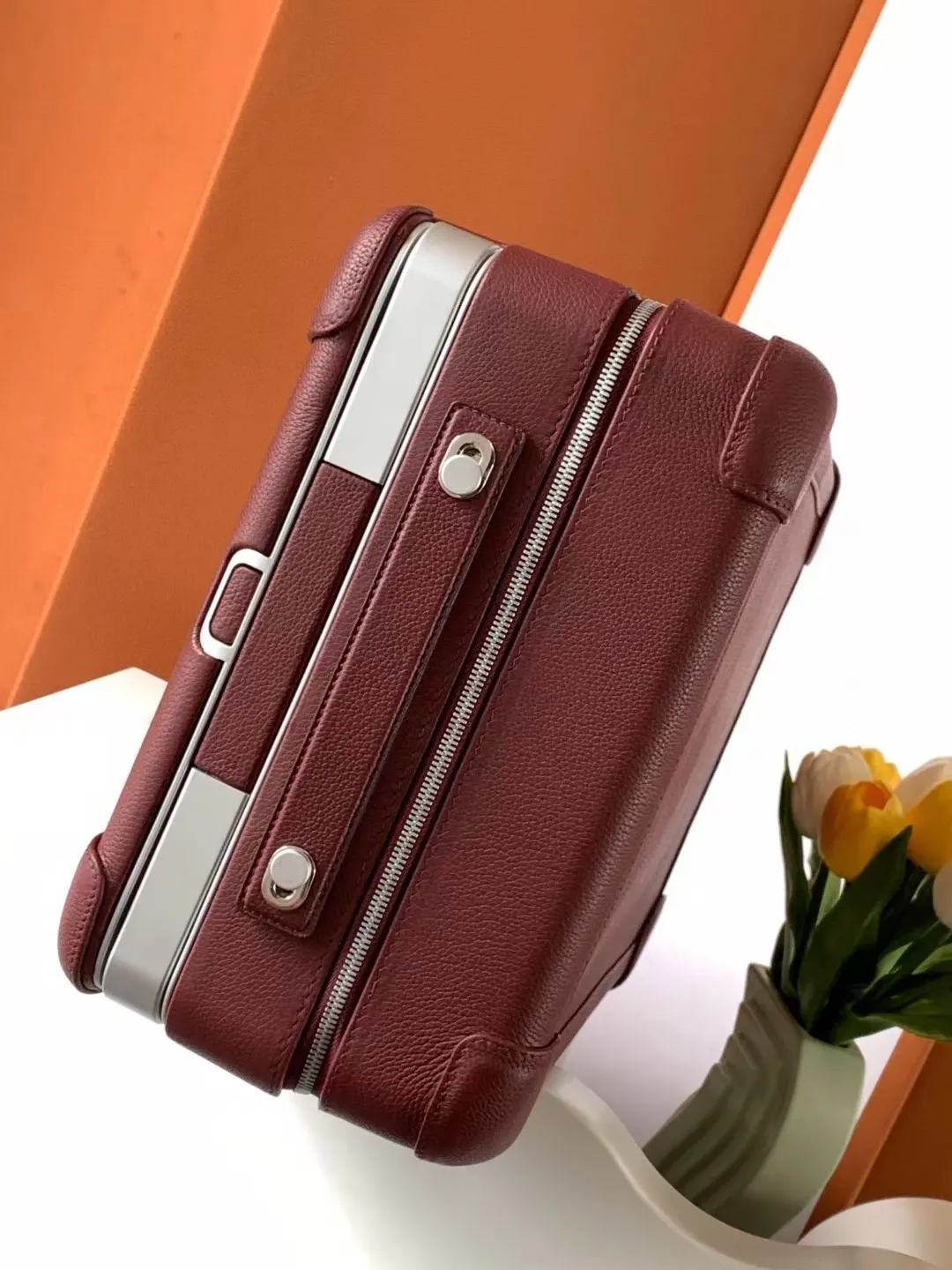 Suitcase Travel Lightweight Leather
