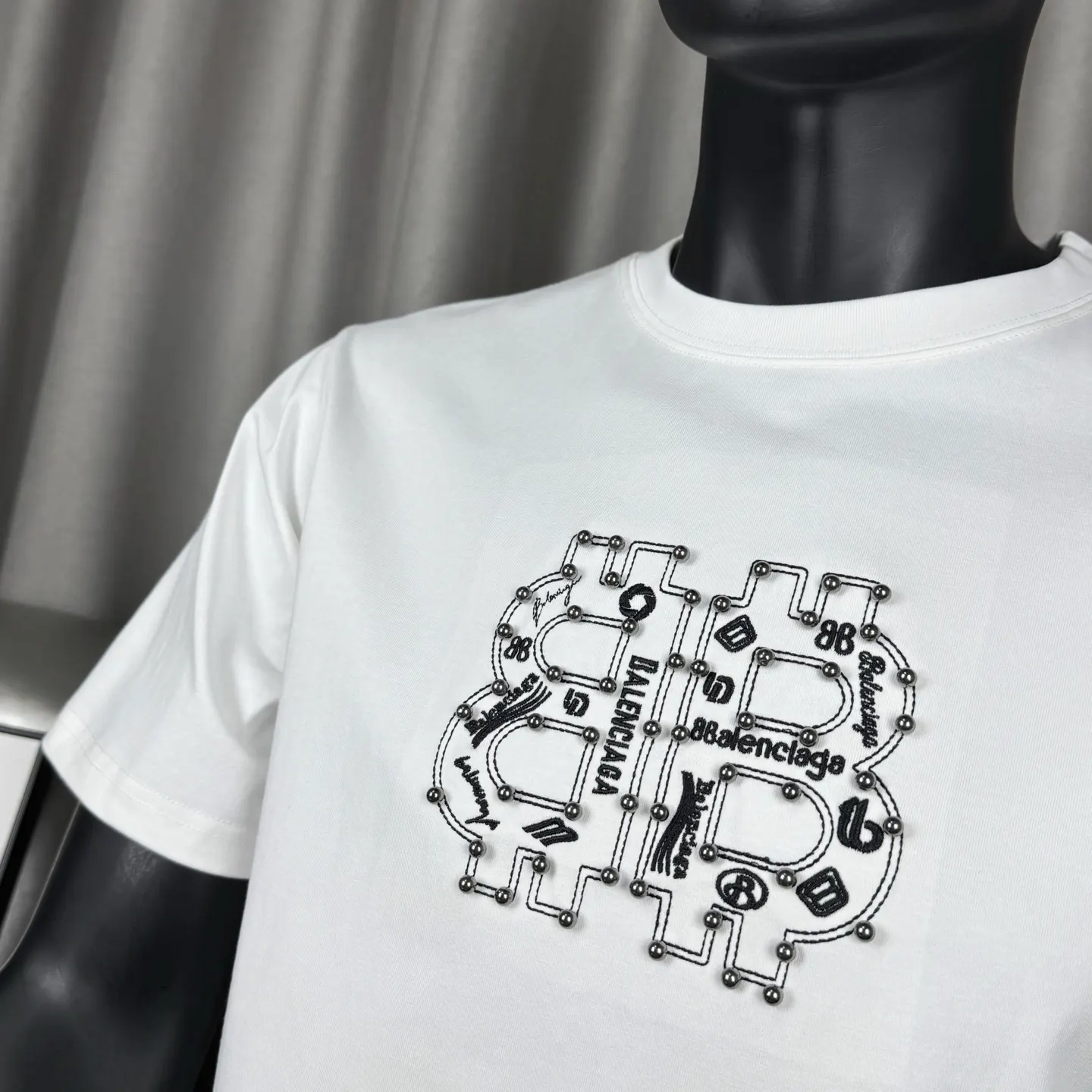 Balenciaga 黑色 純棉 Logo 短袖T恤(數字5) Balenciaga 黑色 純棉 Logo 短袖T恤(數字5)