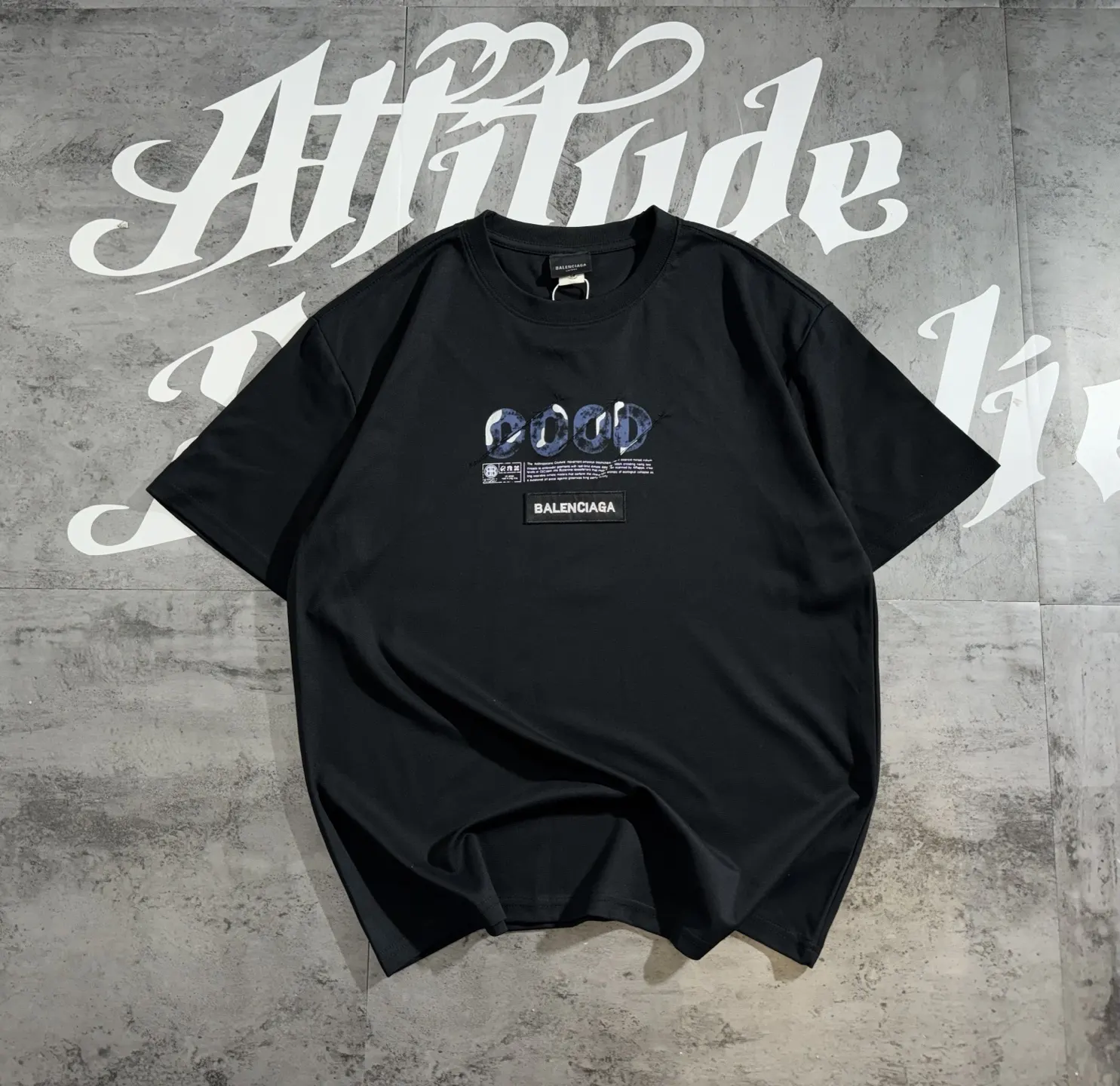 Balenciaga Cotton Logo Short Sleeve T-Shirt Street