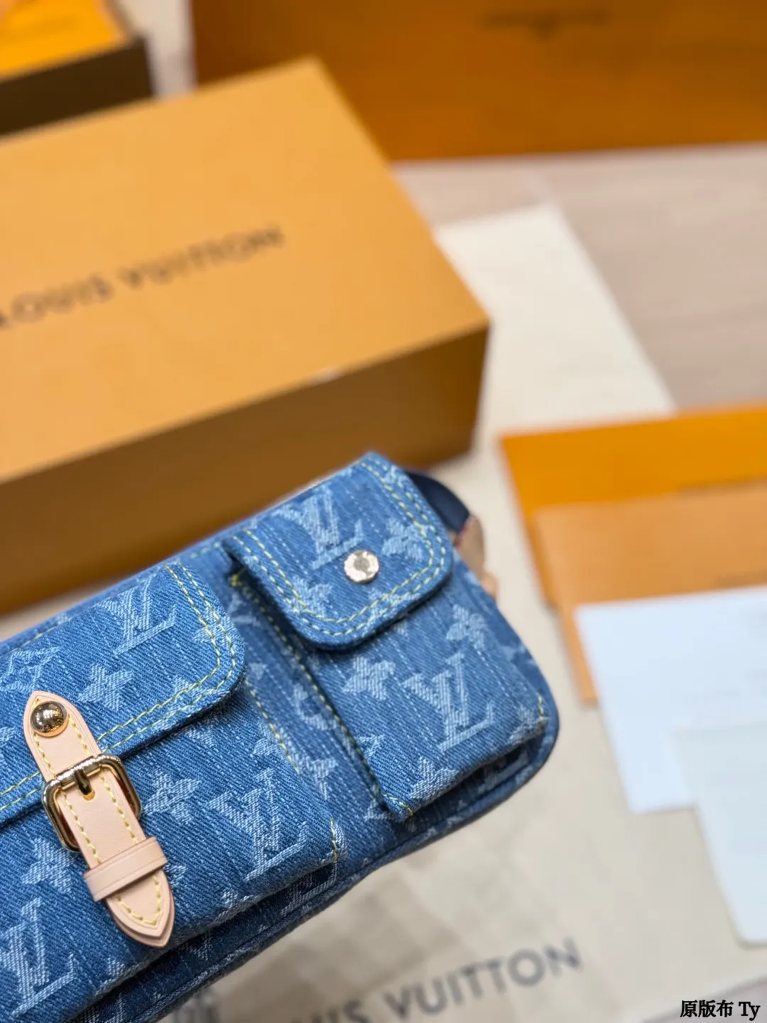 LV 老花 牛仔 Mo鏈條包 精致鏈條款