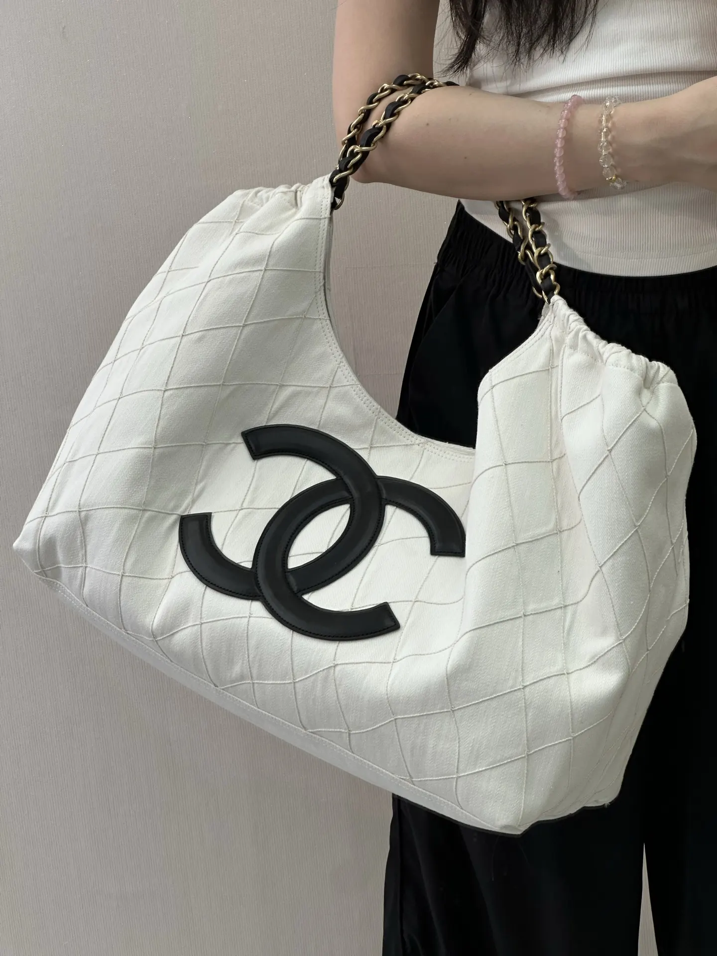 Chanel Black White Tote Bag