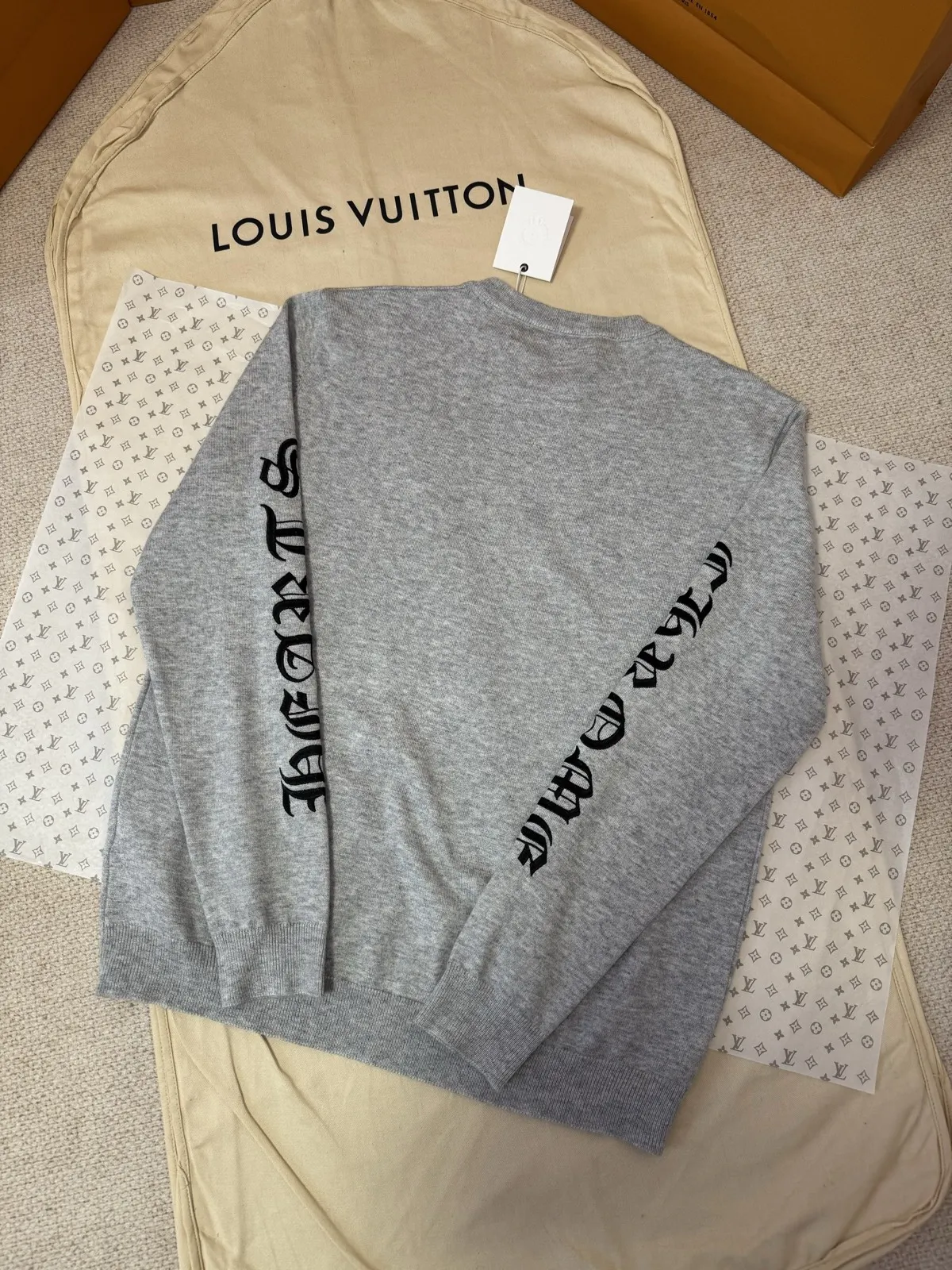 Chrome Hearts 灰色 刺绣 羊毛 针织衫 质感针织款