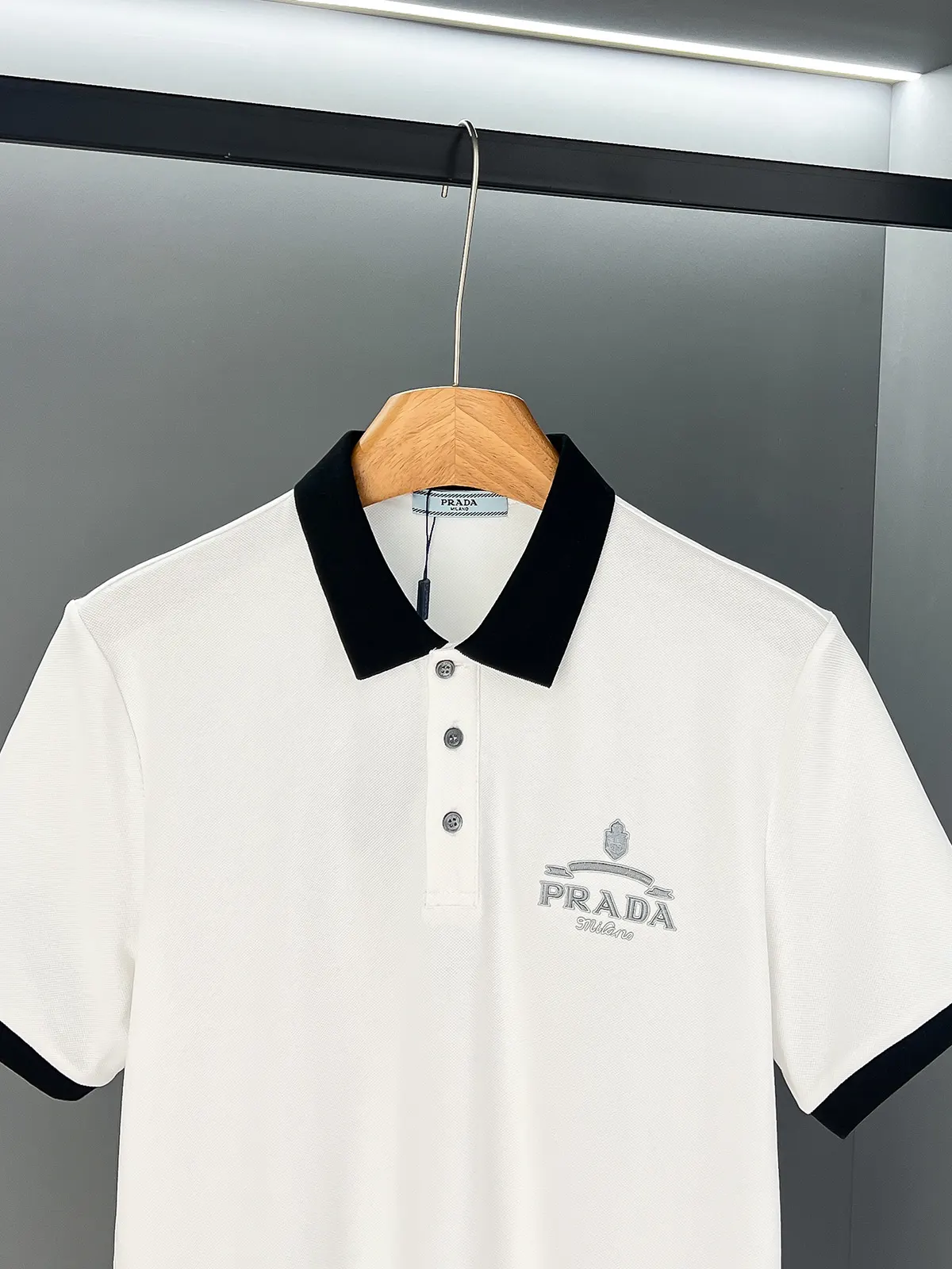 Prada 棉质 字母 Logo Polo衫