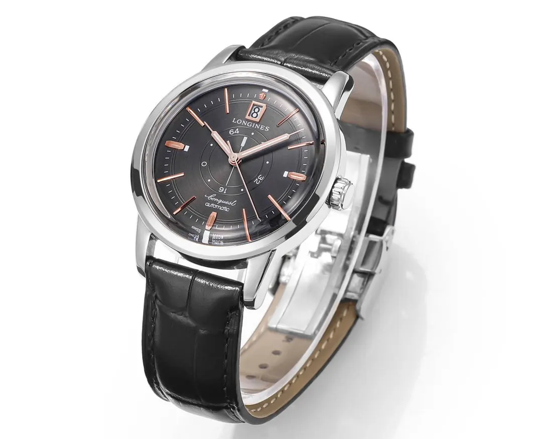 Longines 牛皮 搭 意大利牛皮让手腕更贴合舒适 折叠扣雕刻浪琴经 手表 经典腕表款