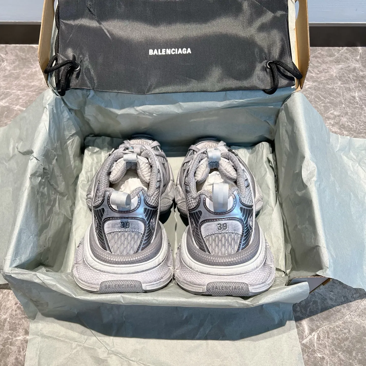 Balenciaga 银色 厚底 运动鞋