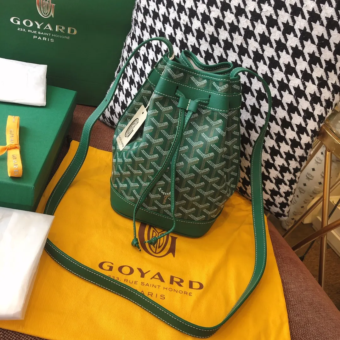 Goyard 老花 綠色 帆布 水桶包 休閒水桶款
