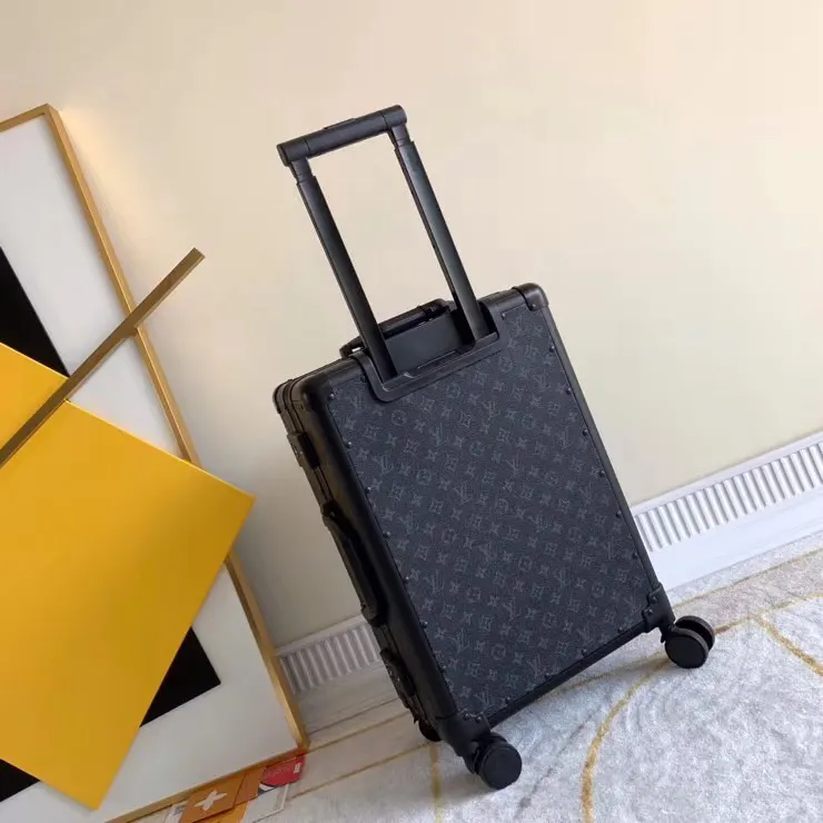 黑色 老花 v驴牌行李箱 拉杆箱 時尚新宠 復古 旅行拉杆款 輕便出行款