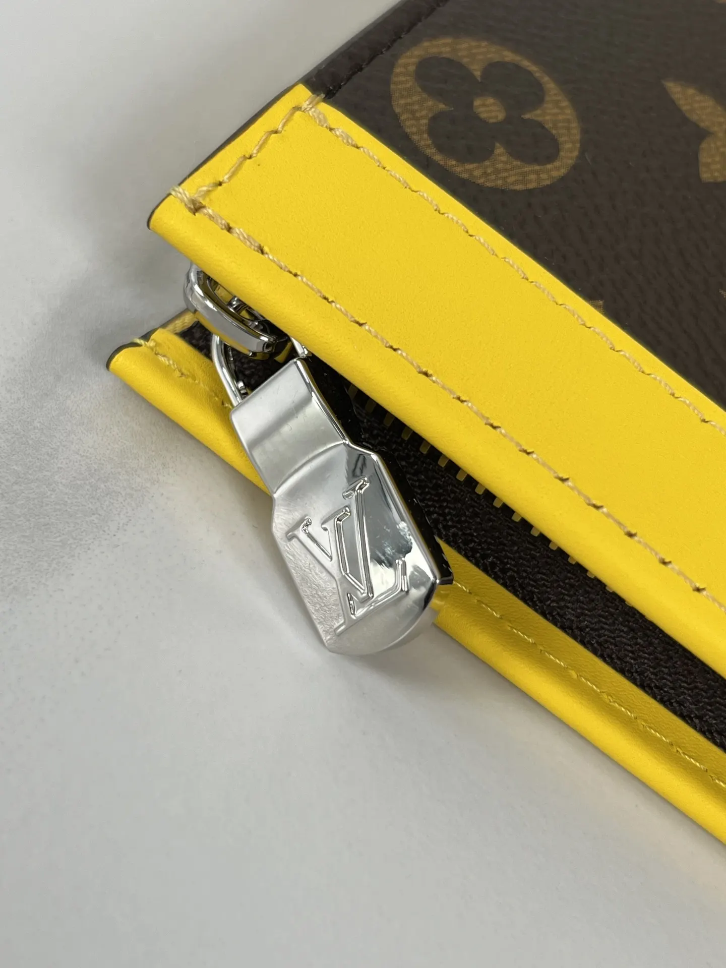 Yellow Clutch Bag Leather