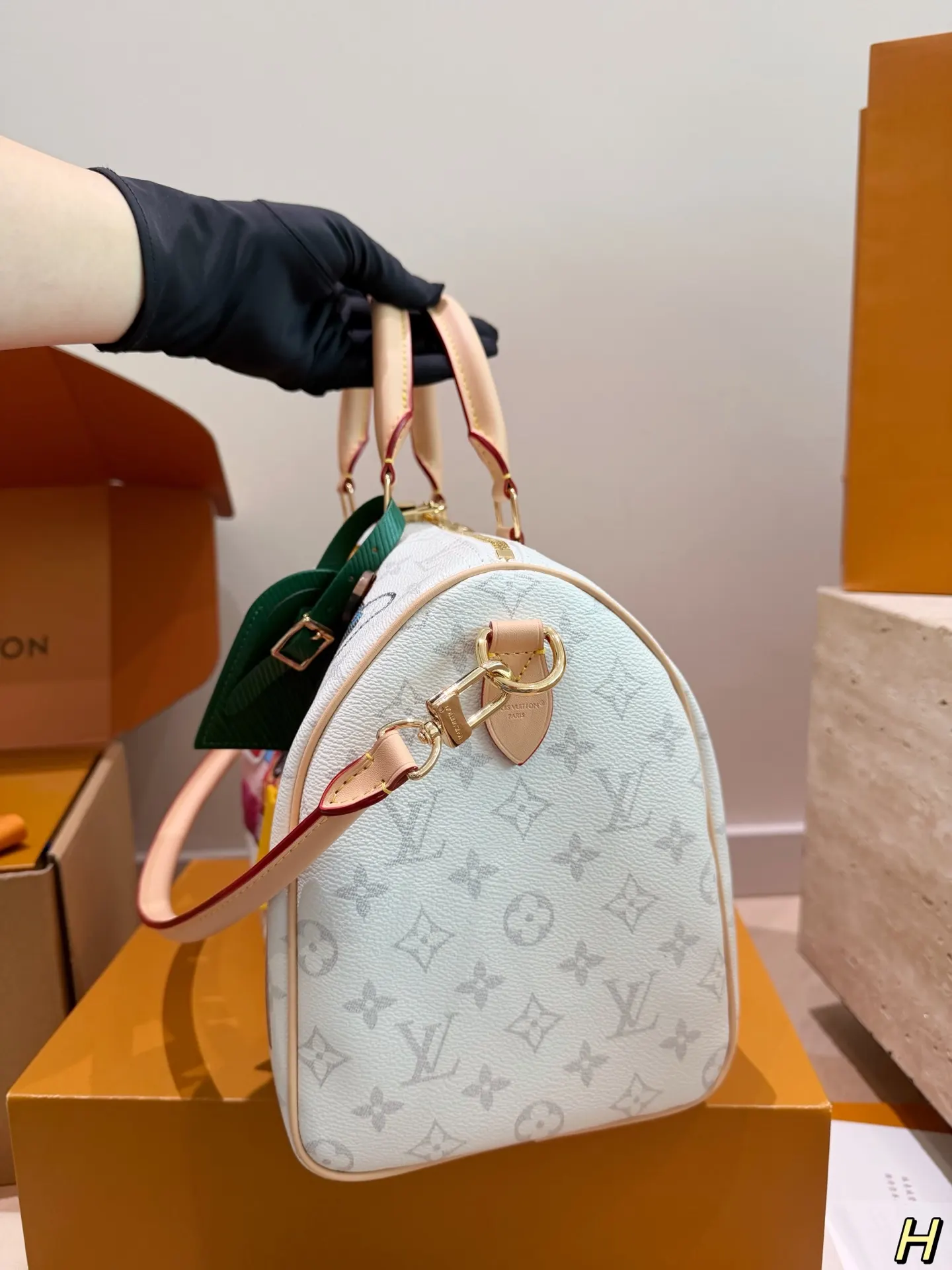 Louis Vuitton Speedy 米色 Monogram 手提包