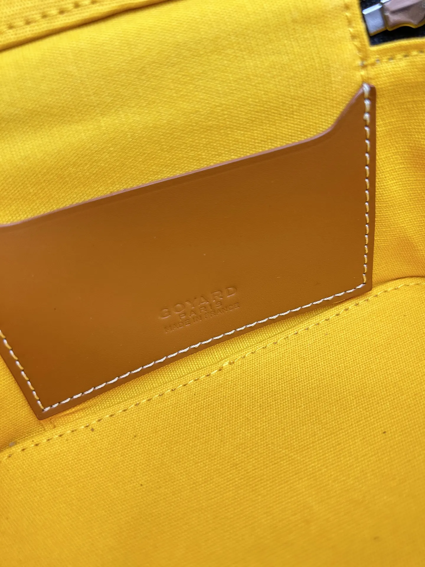 Brown Yellow Cosmetic Pouch Leather Image 9 Brown Yellow Cosmetic Pouch Leather Image 9