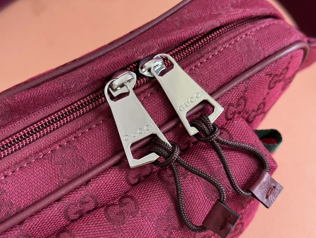 Red Crossbody Bag Lightweight Canvas