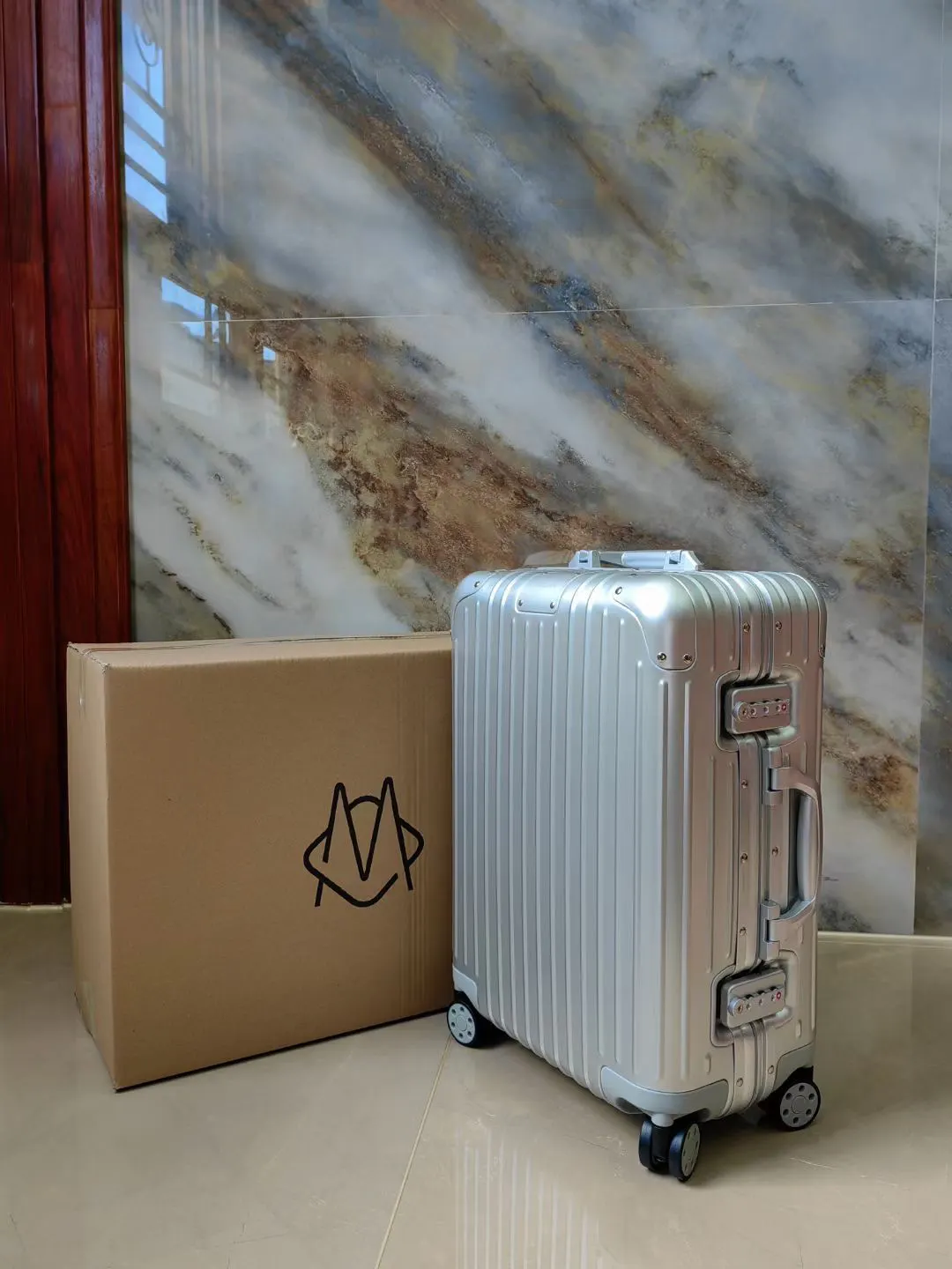 Rimowa Black Gray Suitcase Travel Lightweight