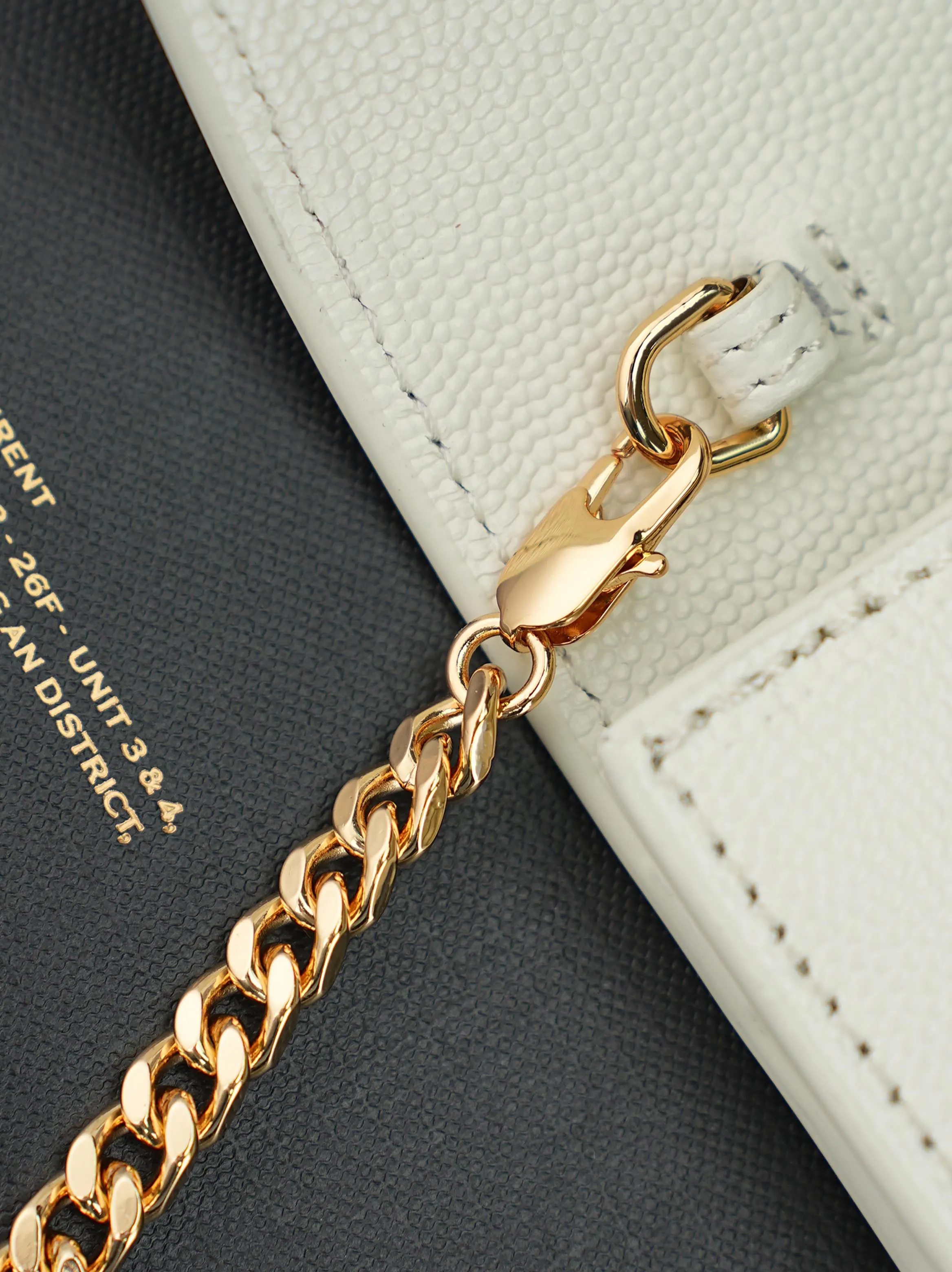 White Chain Bag Leather