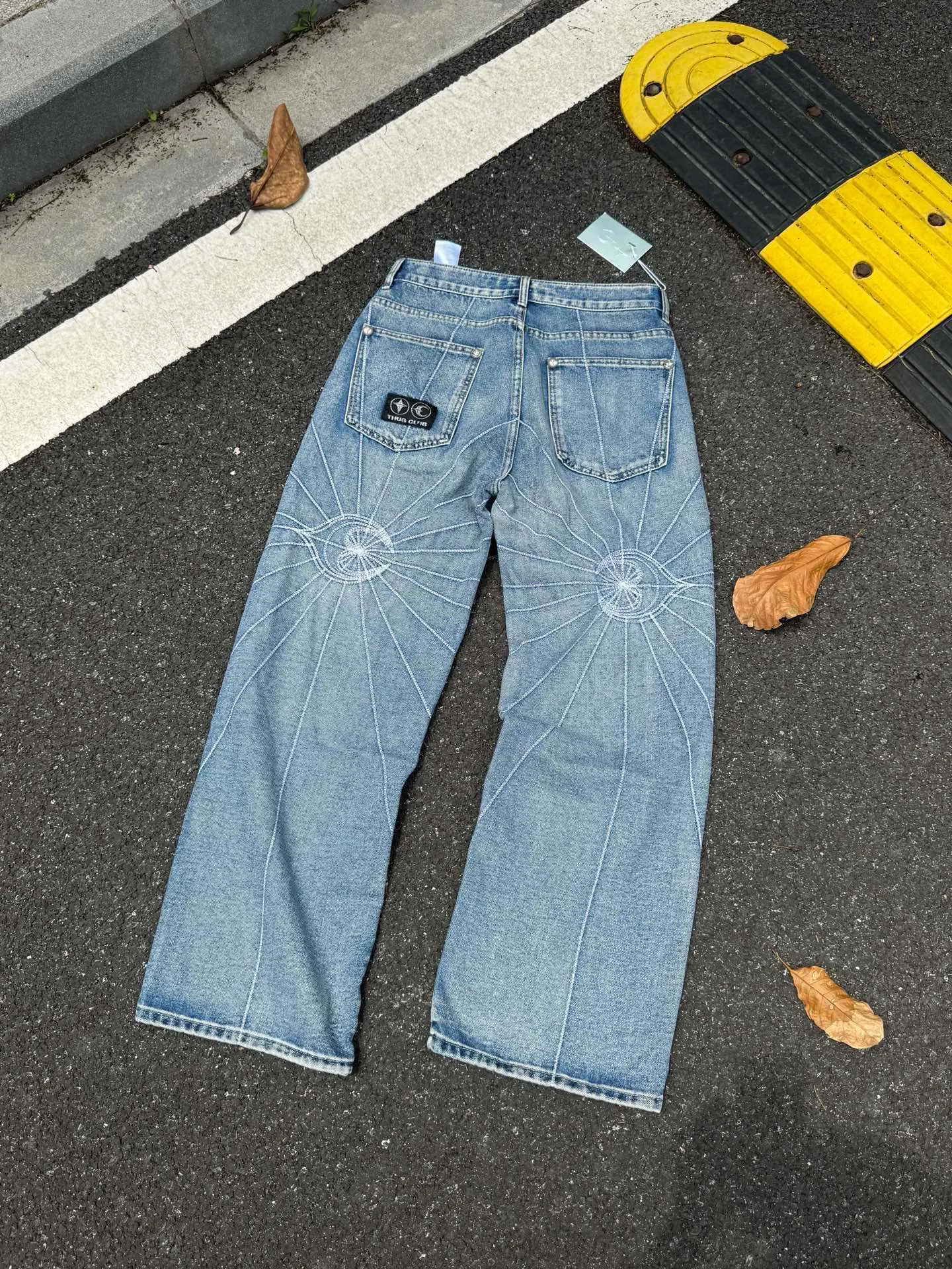 Chrome Hearts 24FW 蓝色 刺绣 水洗 长裤 宽松休闲款 款2
