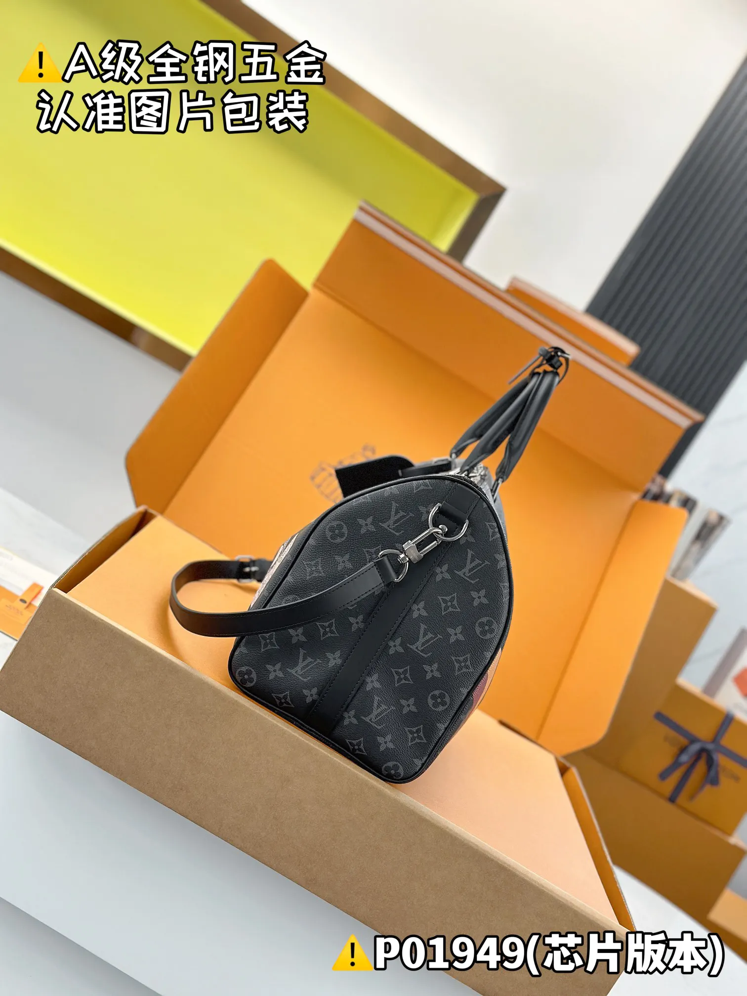 LV 黑色老花Keepall旅行袋 彩绘贴饰款｜ORBUYBAG 岚奢包高端时尚精品