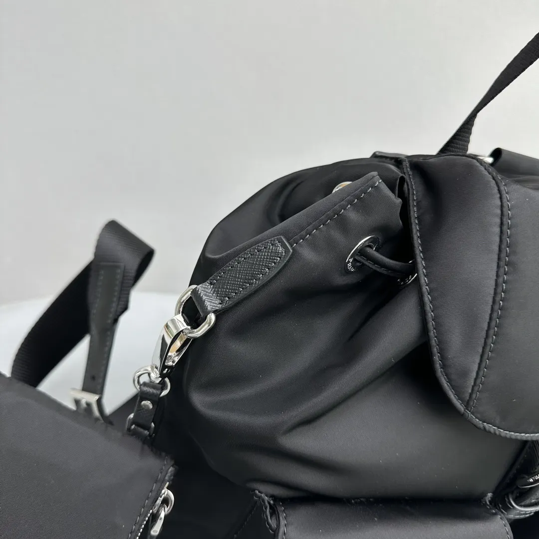 Prada Saffiano Leather Triangle Logo Backpack
