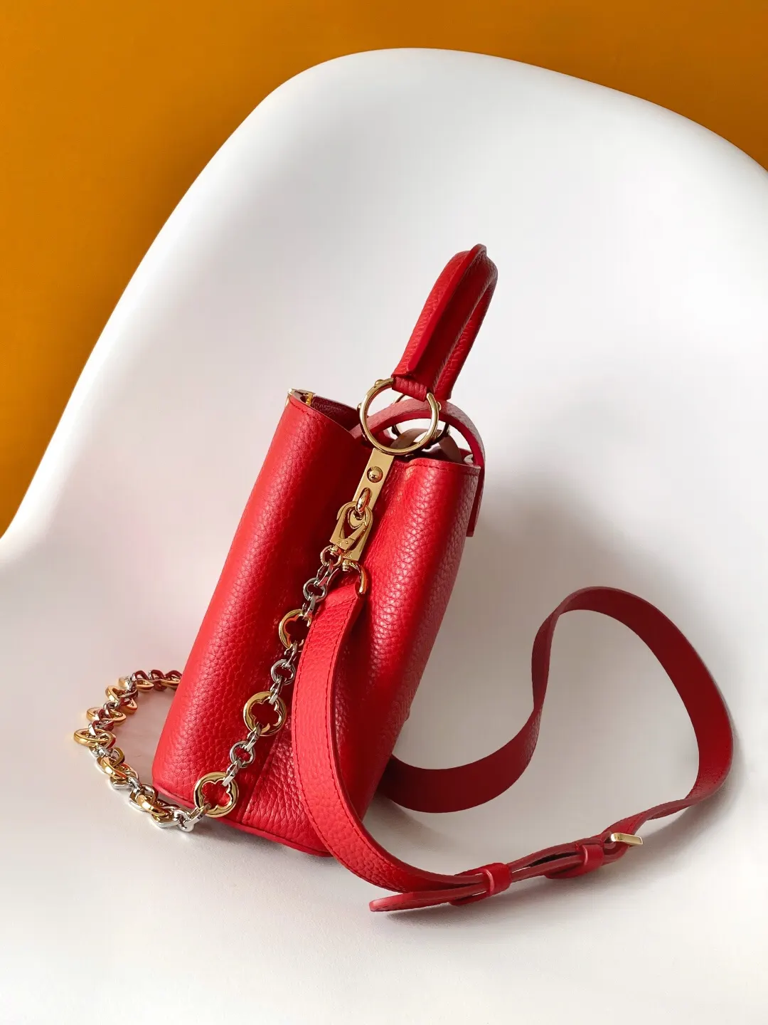 Louis Vuitton Black Chain Bag Leather