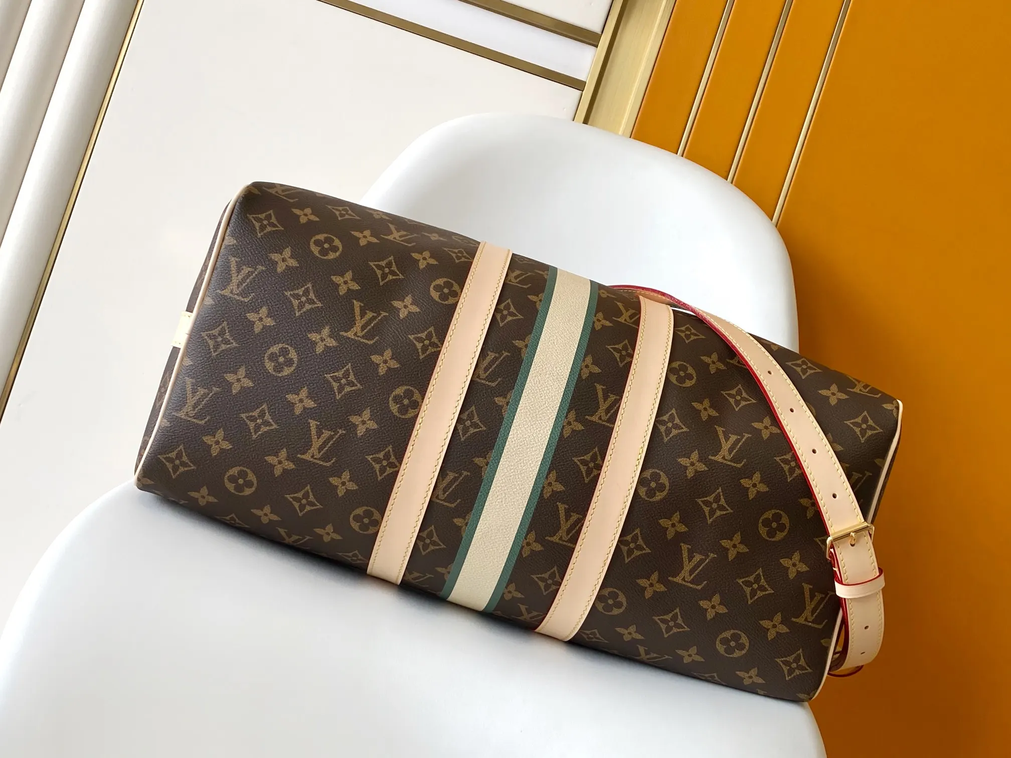 LV Keepall 老花 牛皮 旅行袋 大容量旅行款