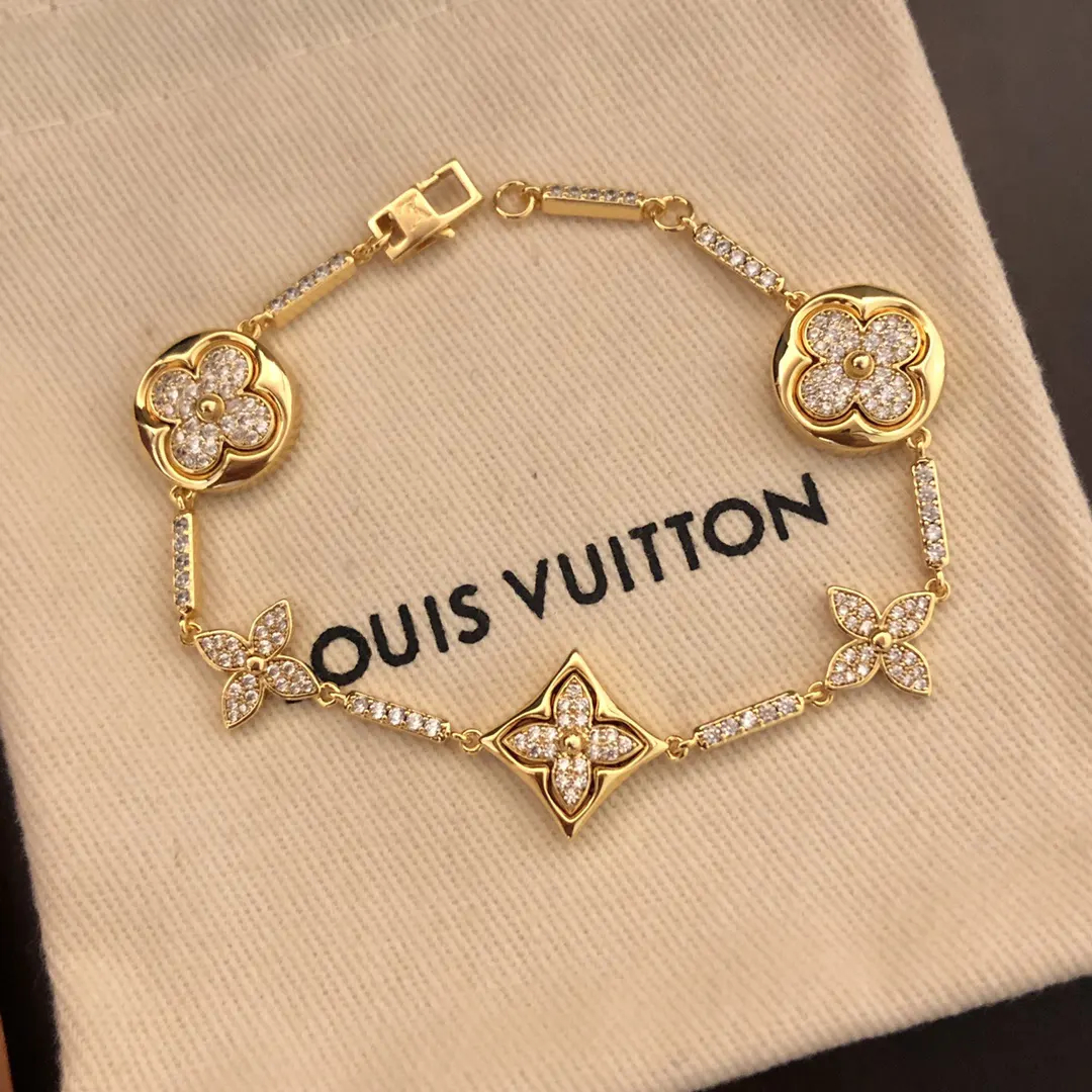 LV 满钻 手链 日常叠戴款