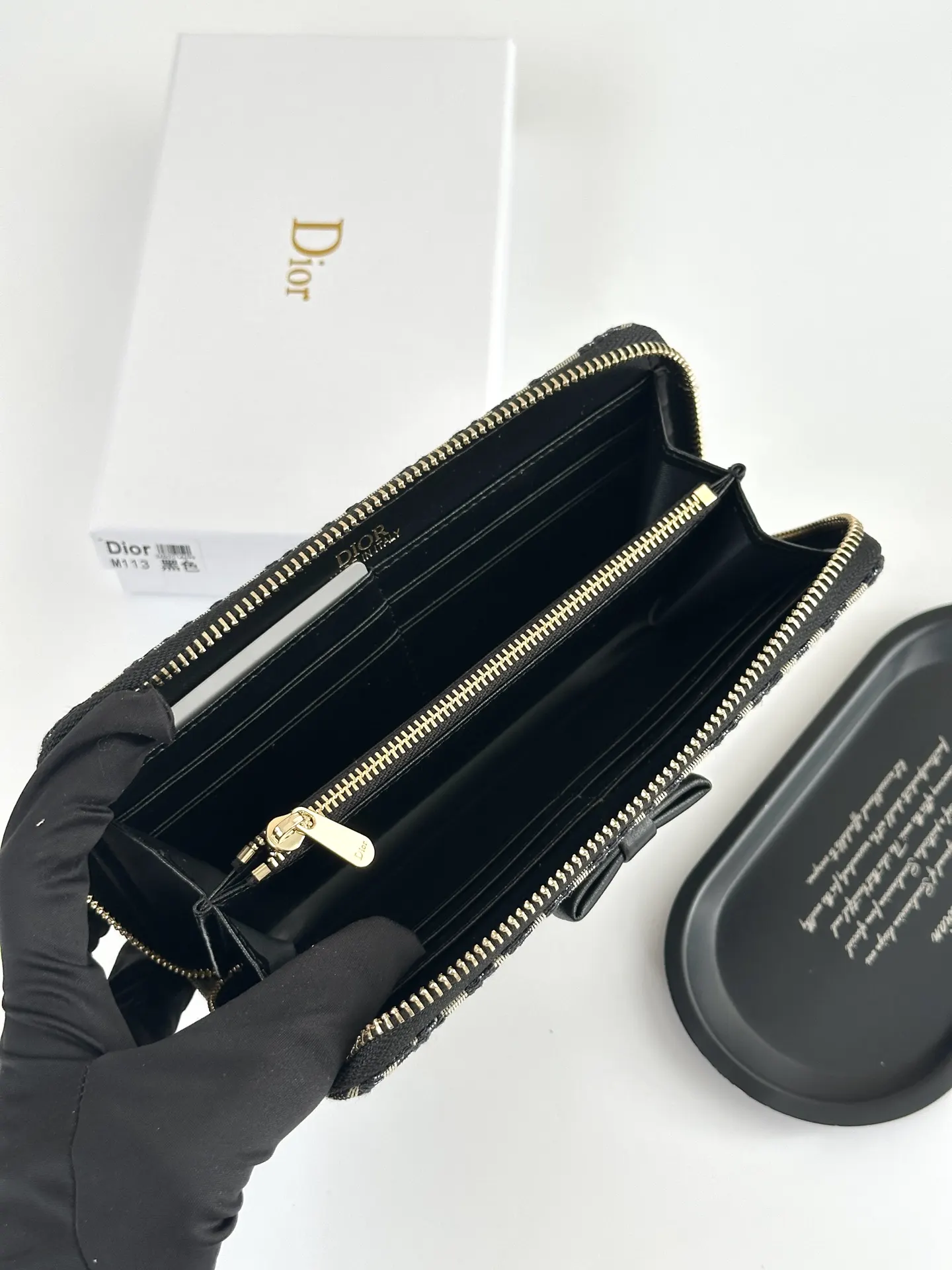 Dior Oblique Black Leather Wallet Image 6 Dior Oblique Black Leather Wallet Image 6