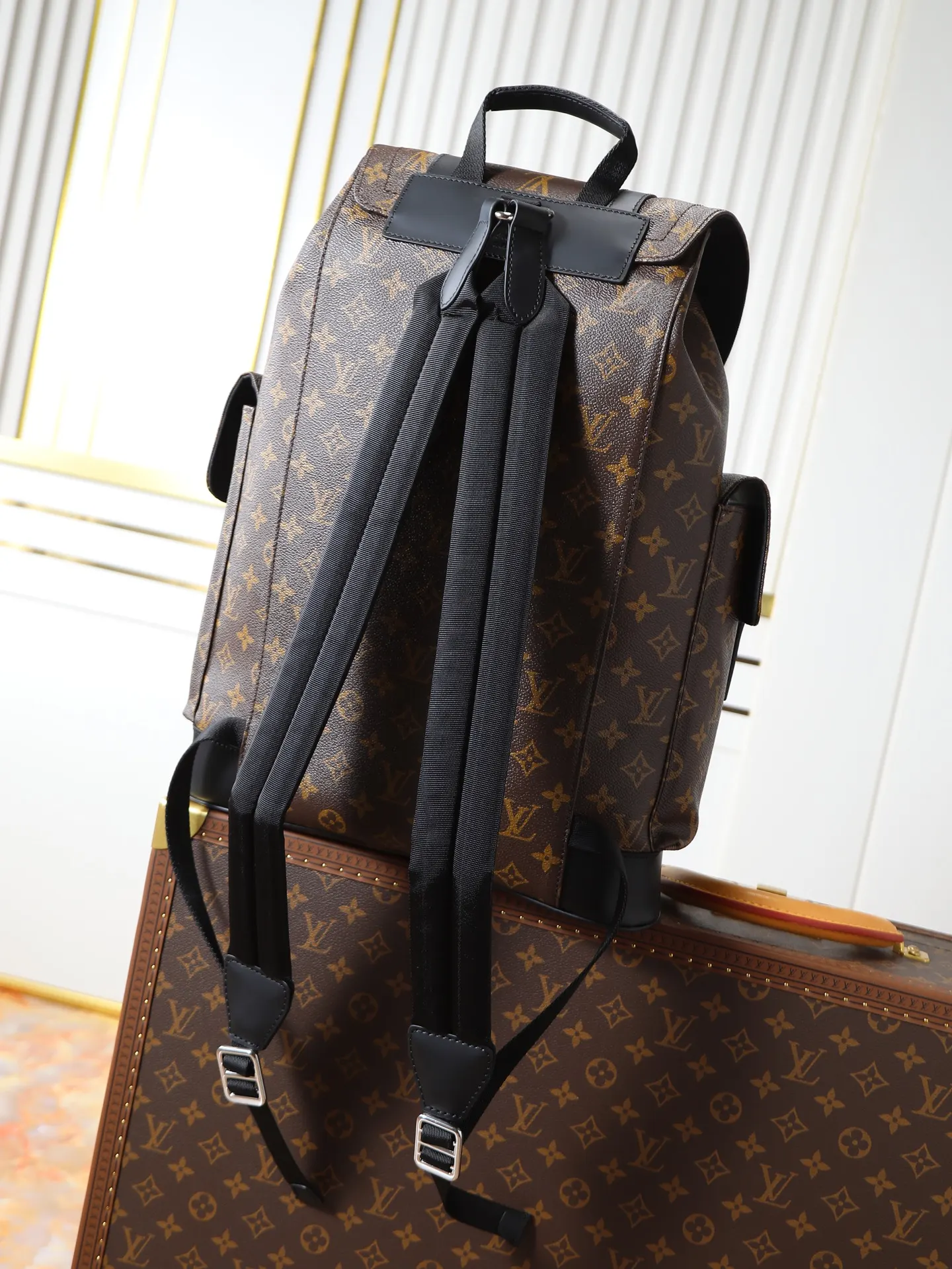 Louis Vuitton Black Monogram Fashion Item Travel Leather