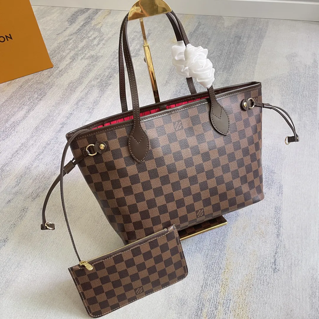 LV Neverfull 金色 牛皮 手拿包 精致手拿款