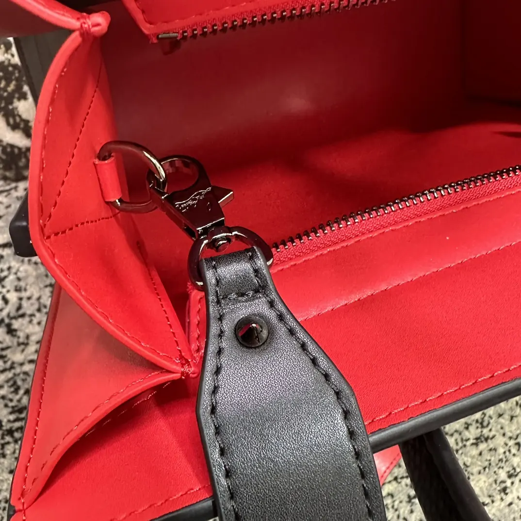 黑色 荔枝纹 紅底包包系列 手提包 通勤手提款