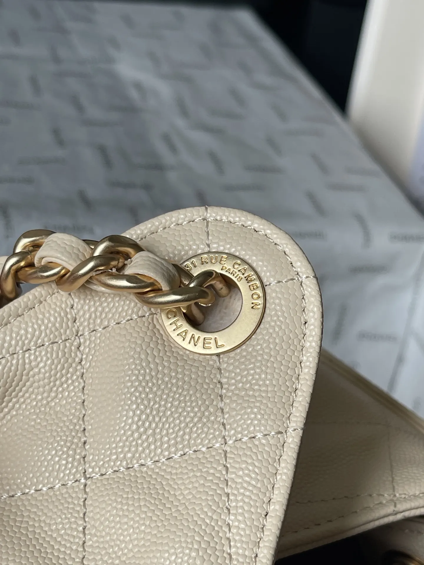 CHANEL Hobo 法国 高端定制品 Chane 球纹皮嘻哈包 腋下包 復古腋下背款