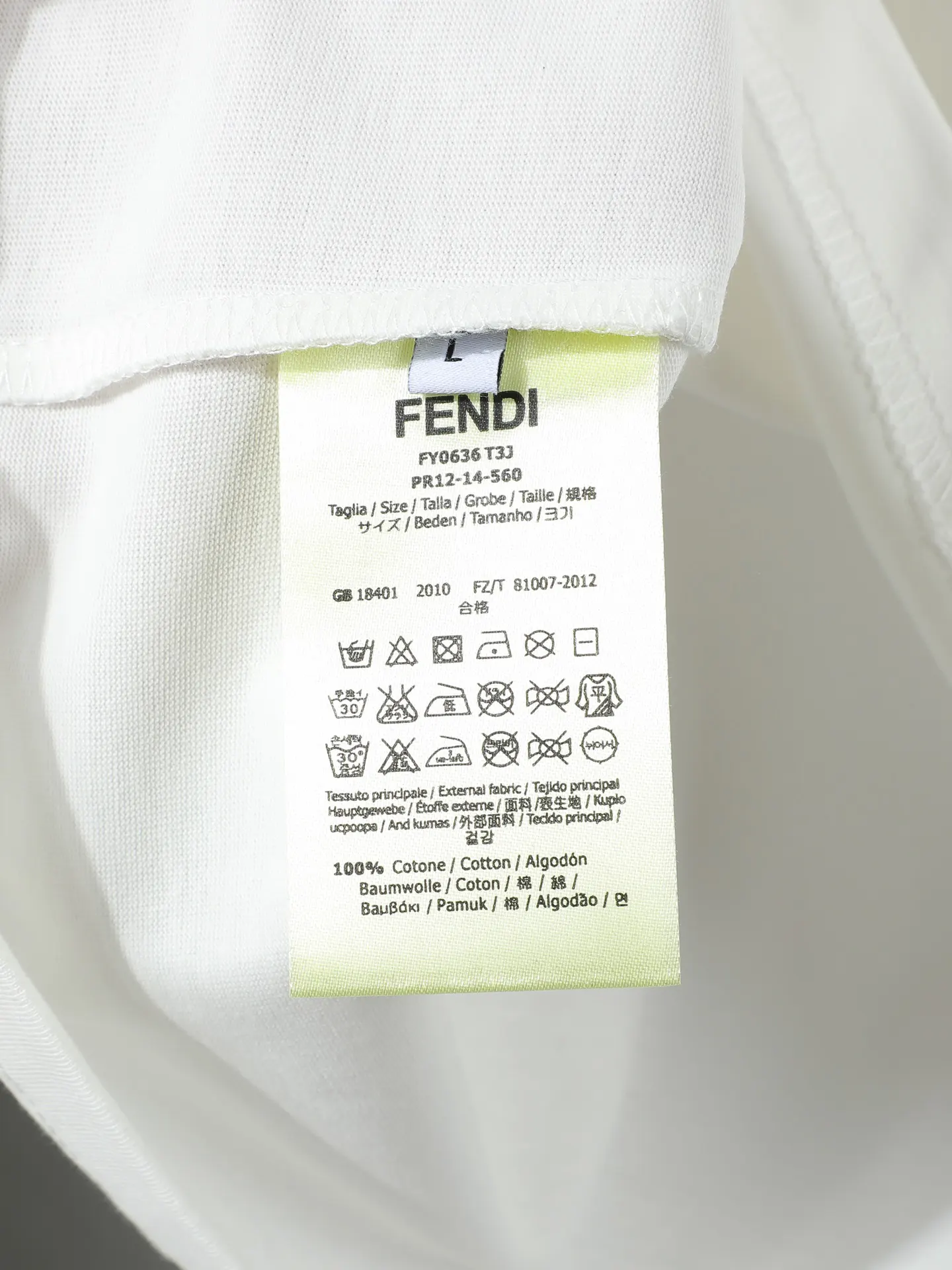 Fendi 2026春夏 Logo 刺绣 短袖T恤 日常百搭款 款3