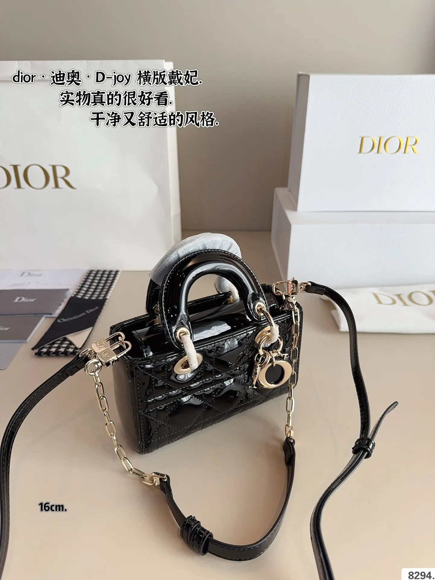 Dior 漆皮 全套 戴妃 横版 漆皮纹 夏日必备单 斜背包 輕便斜挎款(數字9) Dior 漆皮 全套 戴妃 横版 漆皮纹 夏日必备单 斜背包 輕便斜挎款(數字9)