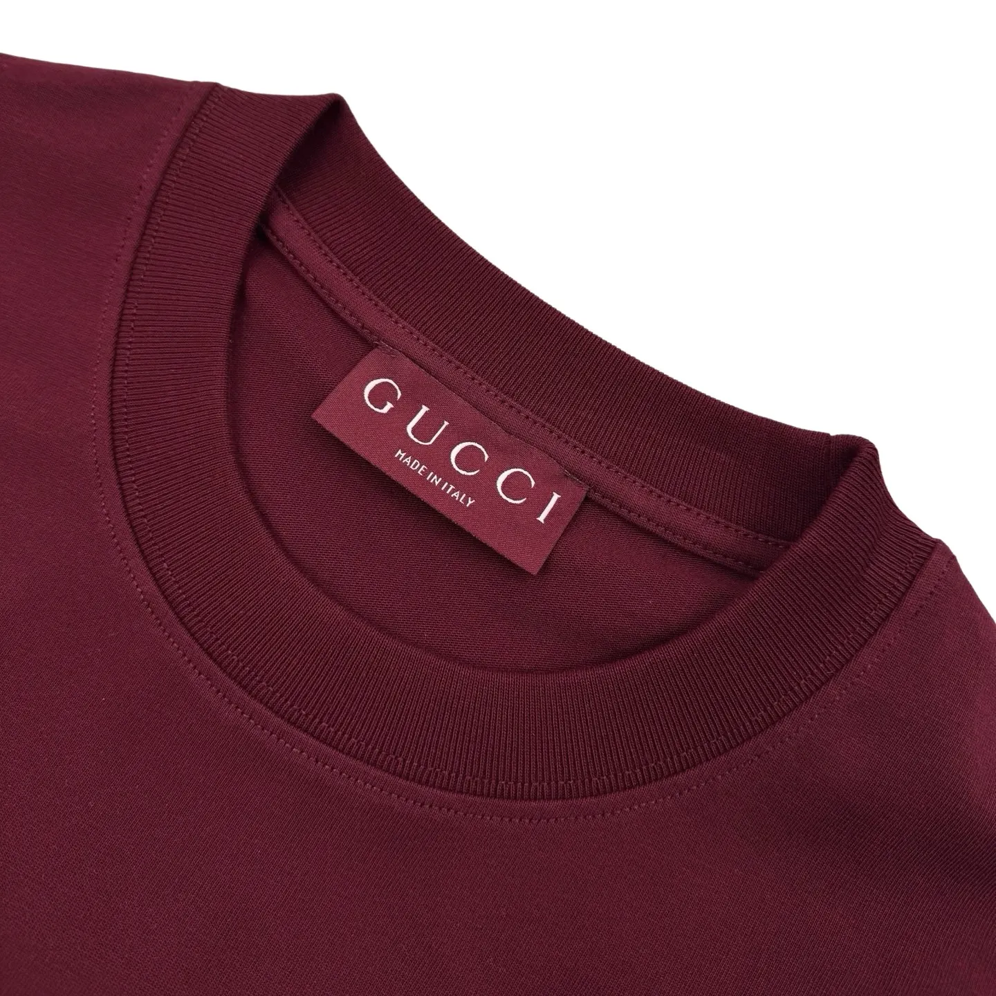 Gucci 双G刺绣短袖T恤 红色