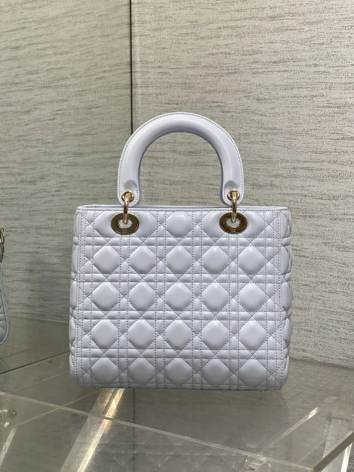 Dior Glacier Blue Sheepskin Bag Top Handle Image 6 Dior Glacier Blue Sheepskin Bag Top Handle Image 6