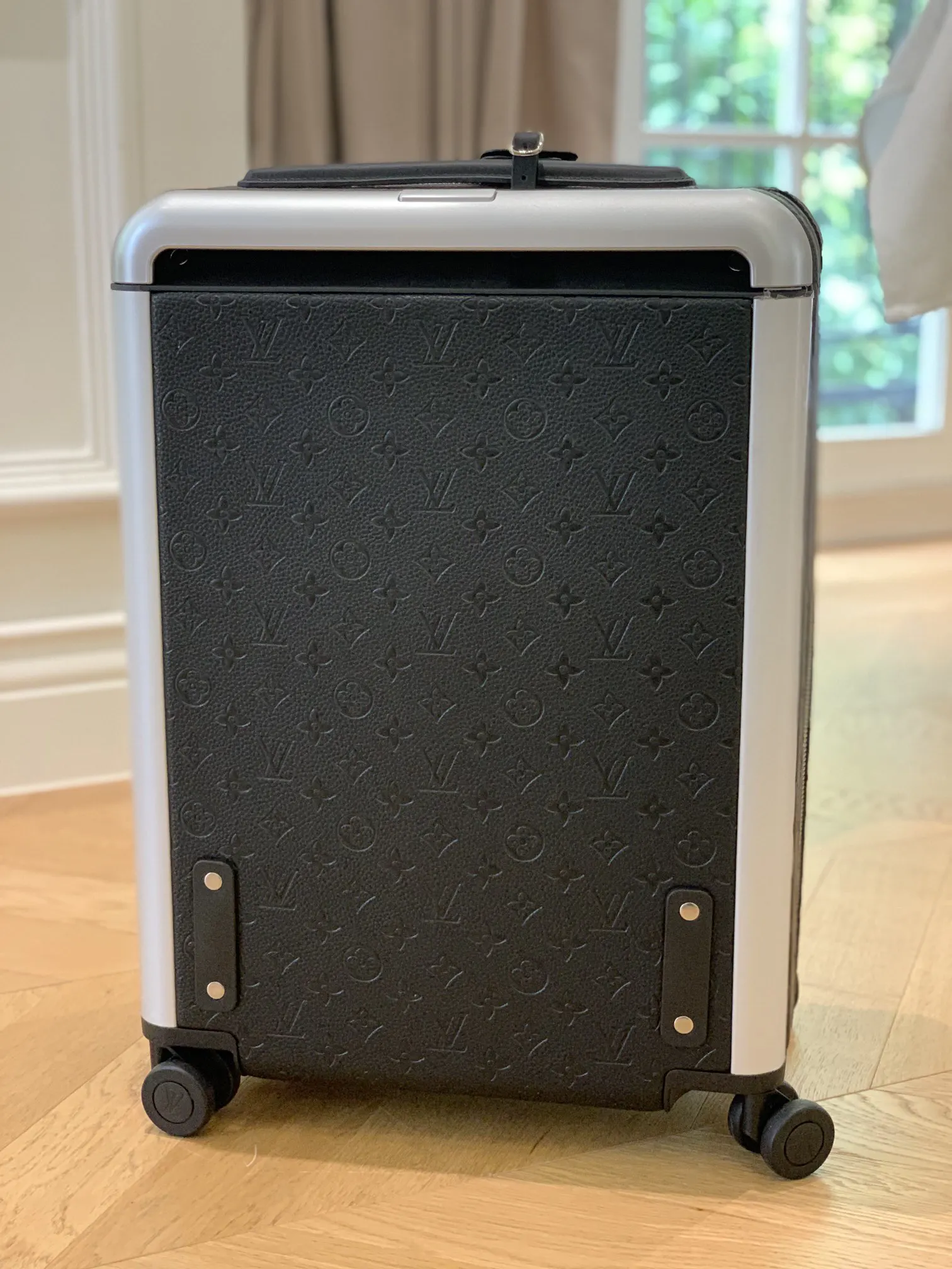 Gray Silver Suitcase Travel Lightweight