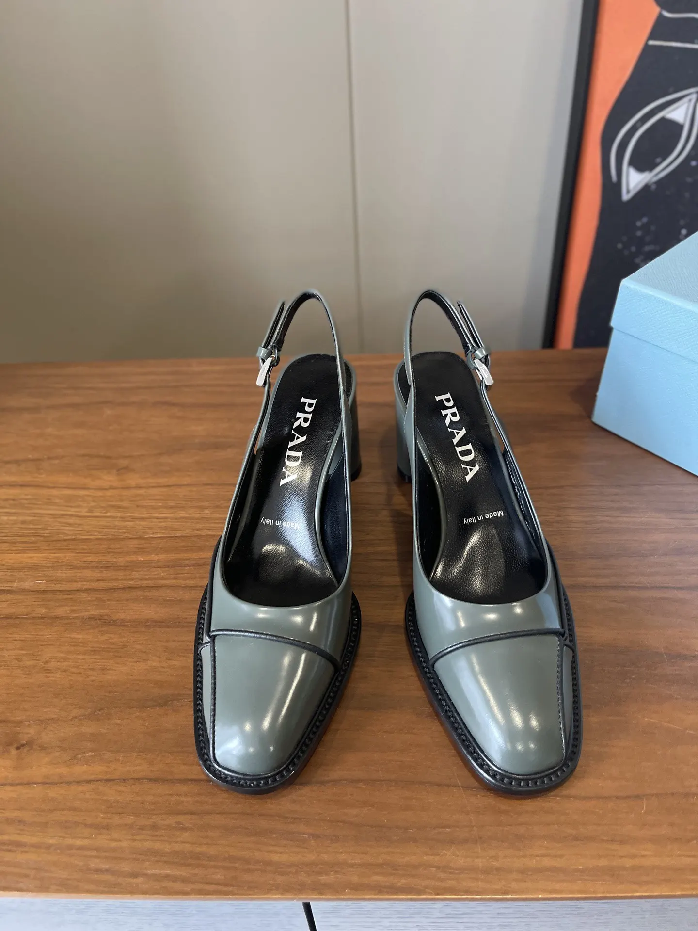 Prada 羊皮 单鞋 舒适 高跟鞋