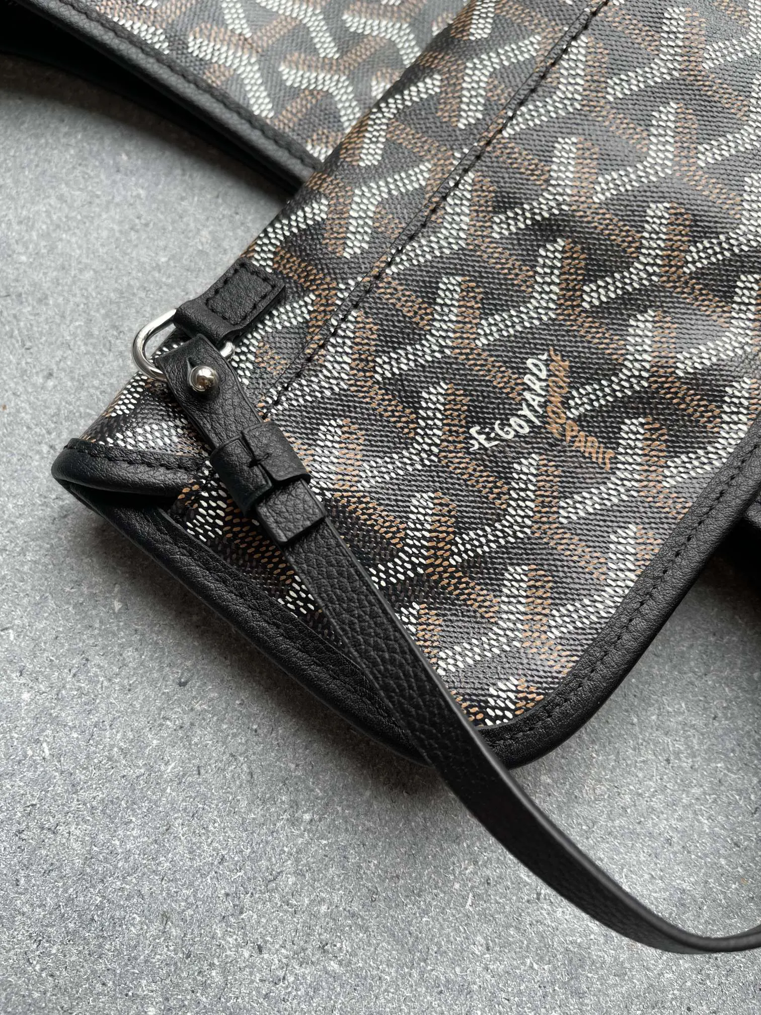Goyard Hobo 黑色 棕色 小牛皮 腋下包 复古腋下背款