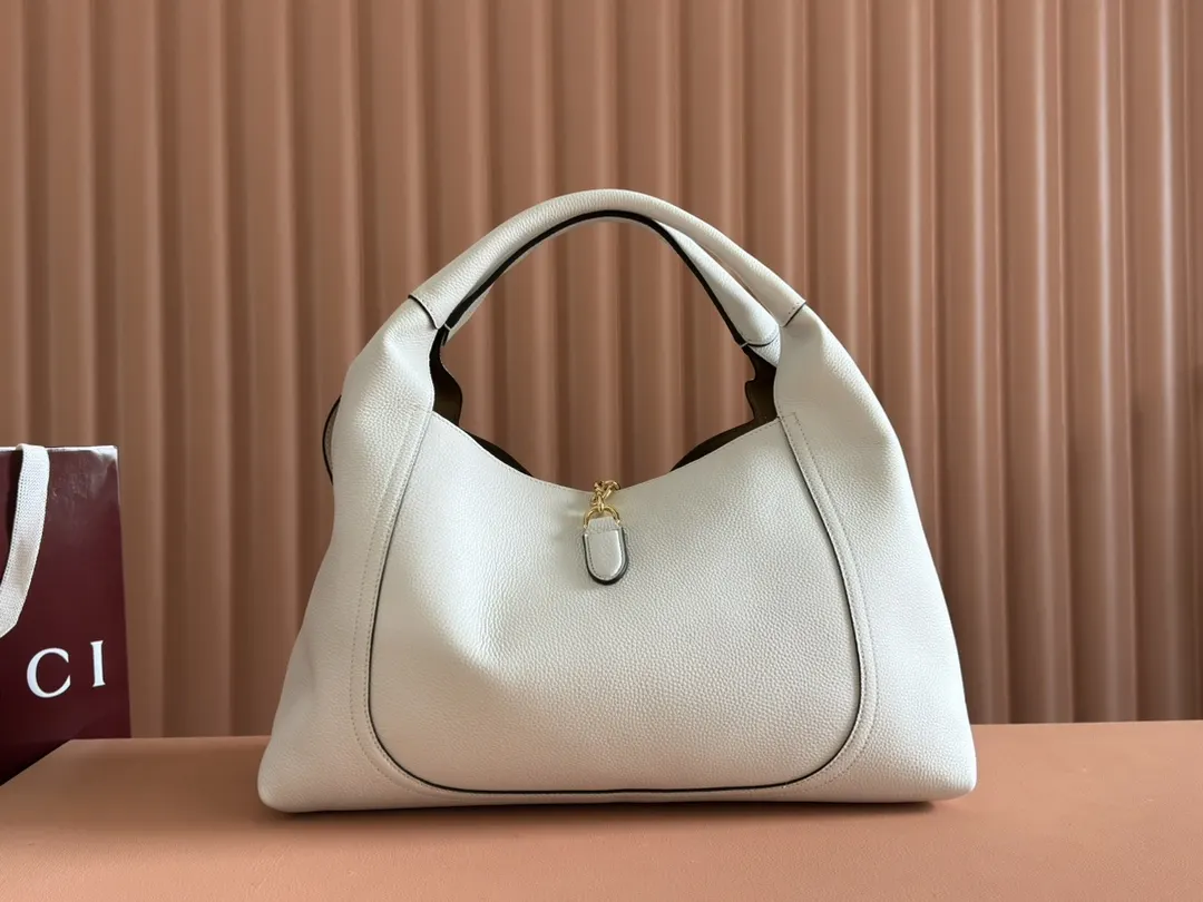 Gucci 白色 棕色 牛皮 手拿包 精致手拿款