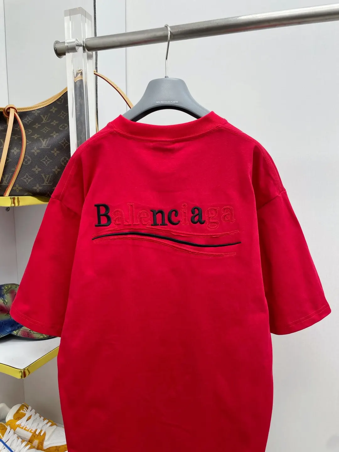 Balenciaga 26Ss Logo Letter Short Sleeve T-Shirt Street