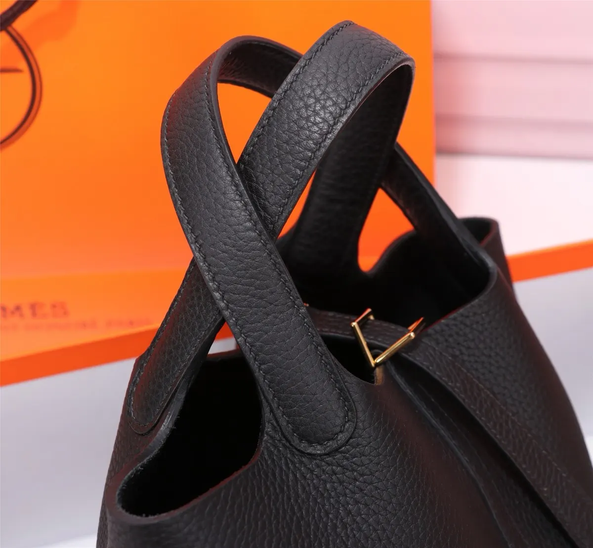 Hermès 黑色 水桶包
