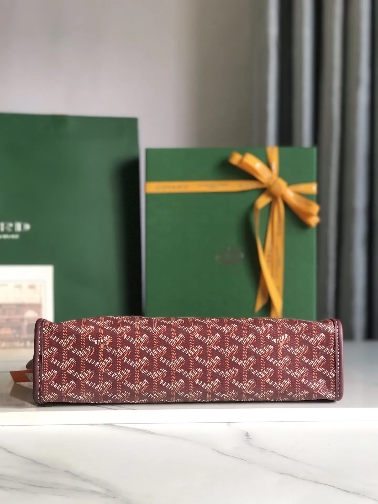 Goyard 黃色 牛皮 手拿包 精致手拿款