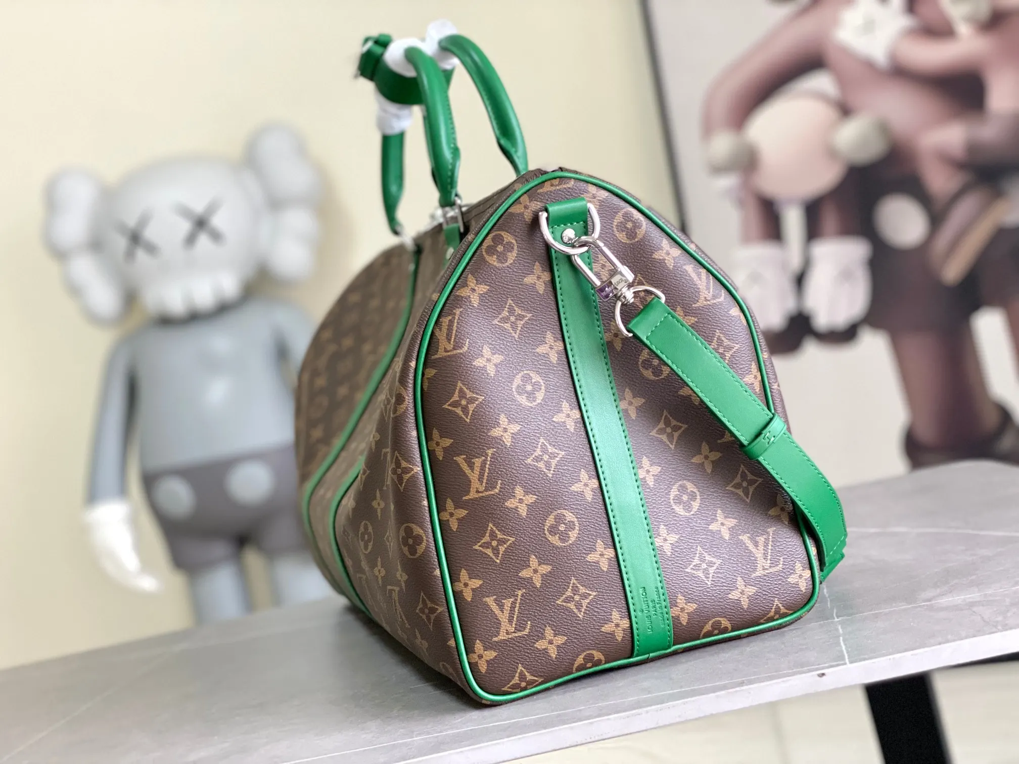 Keepall 金色 牛皮 旅行包 大容量旅行款