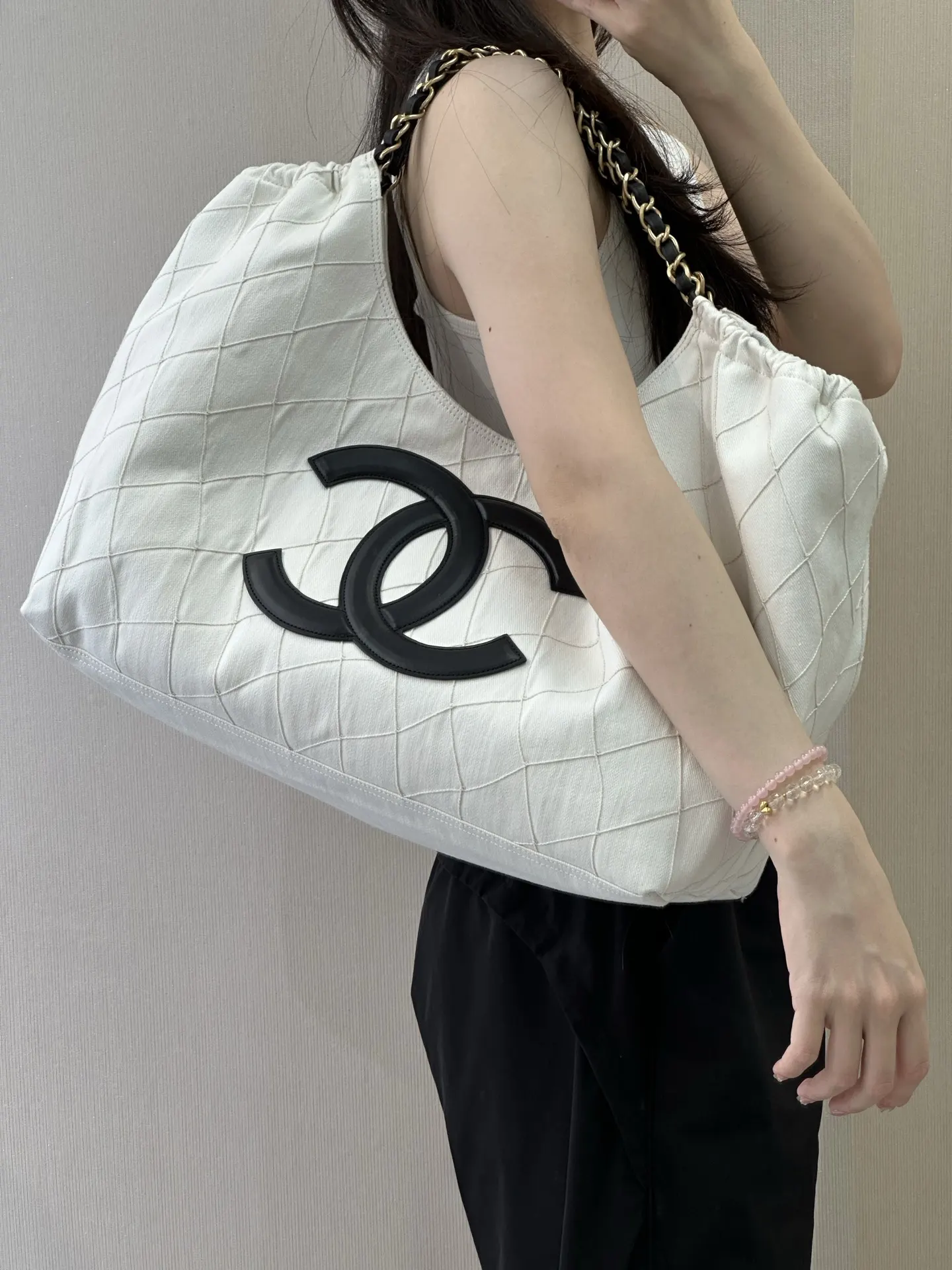 Chanel Black White Tote Bag