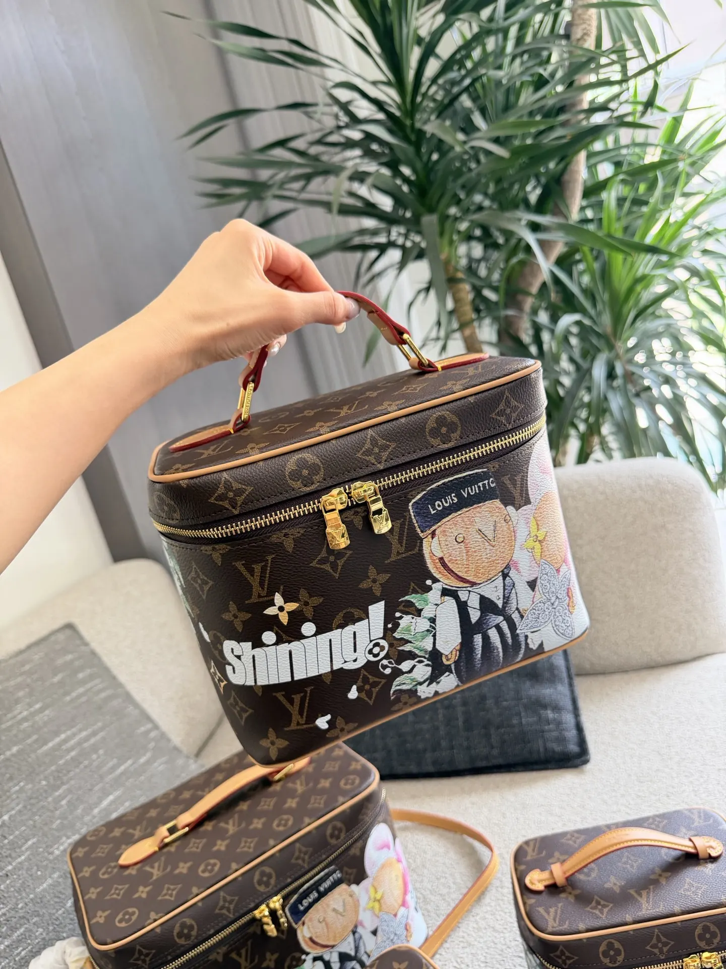 LV 老花 牛皮 Shining 单肩包 日常单肩背款