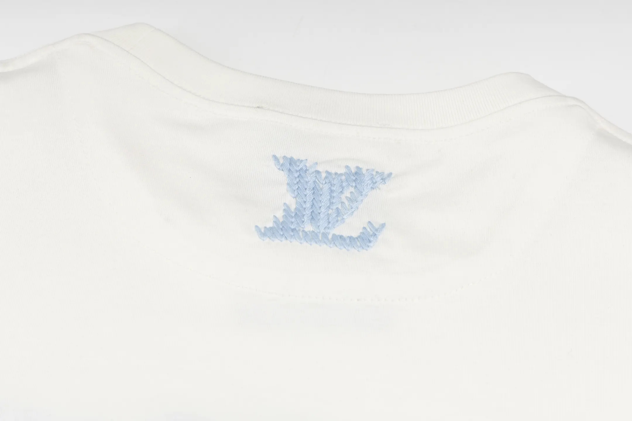 Louis Vuitton Blue Embroidered T-Shirt