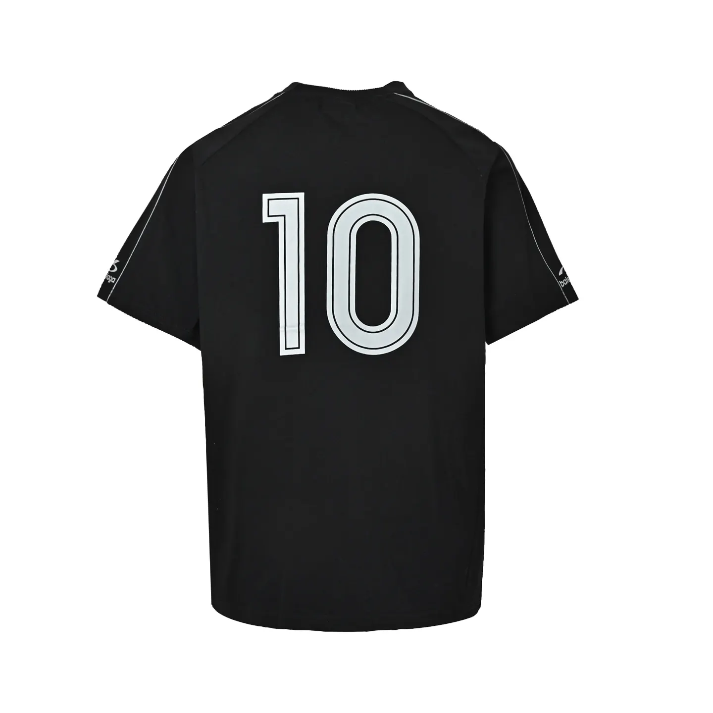 Balenciaga Black Cotton Logo Short Sleeve T-Shirt Loose