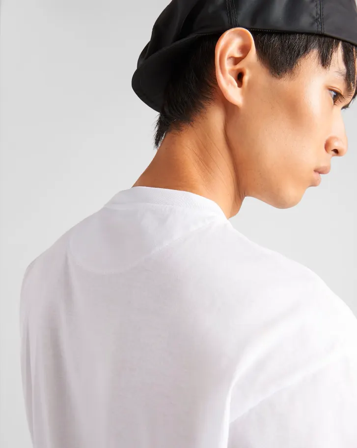Prada T-Shirt Cotton Triangle Logo