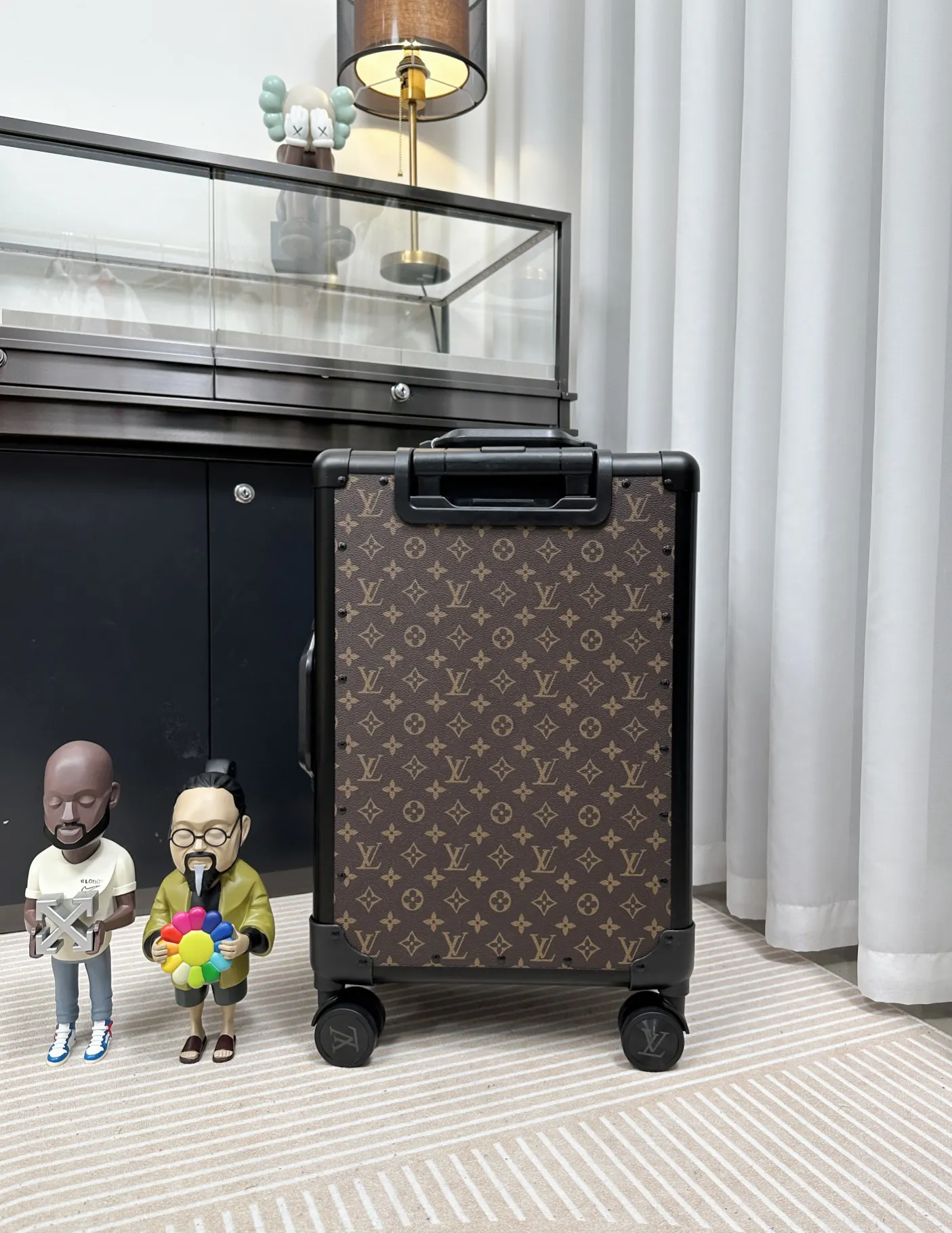 Black Monogram Suitcase Travel Lightweight Classic