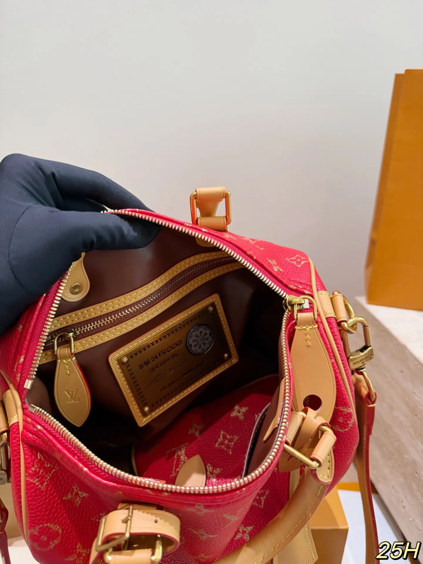 Louis Vuitton Speedy 红色 手提包 实拍款02